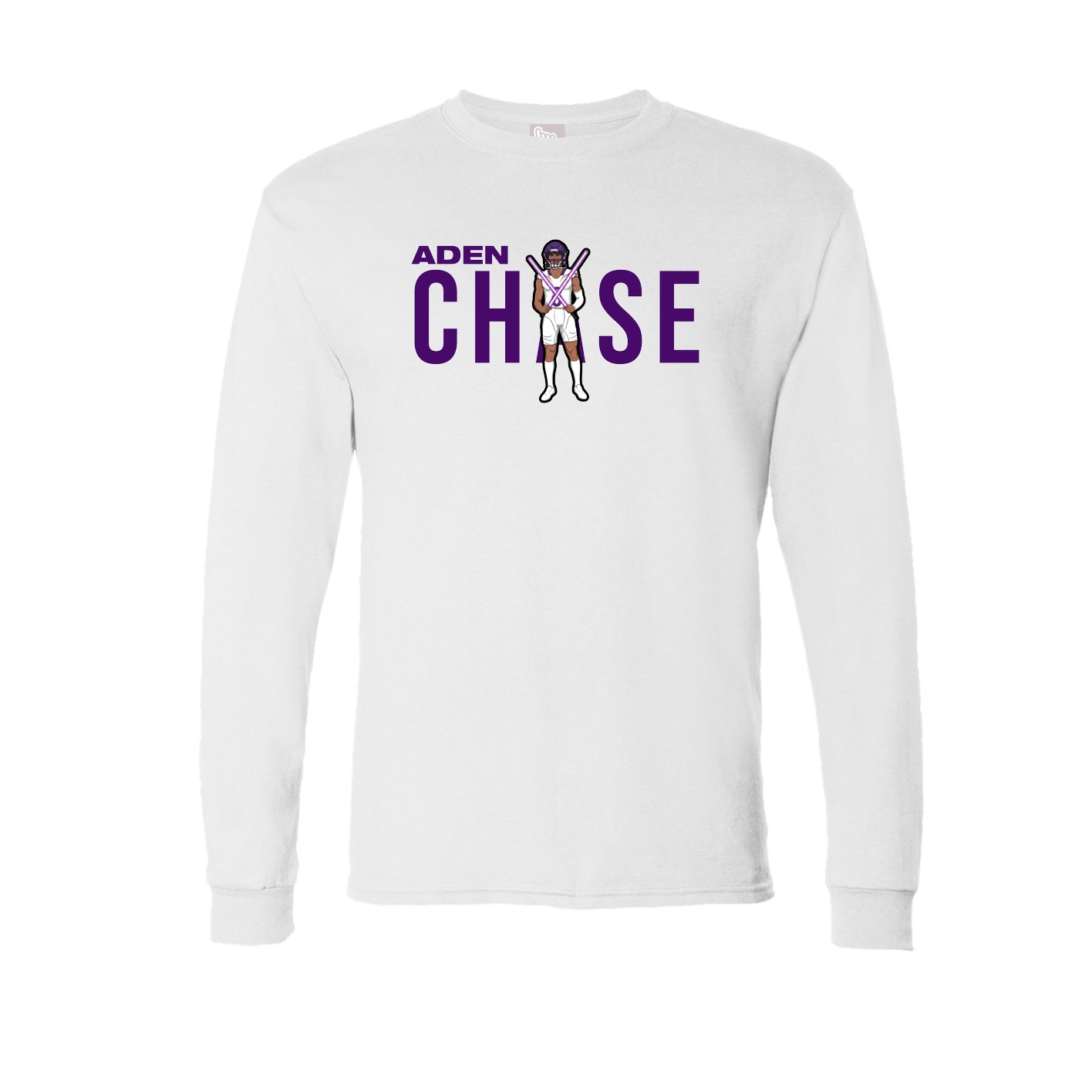 Long Sleeve Tee — Player Name in White
