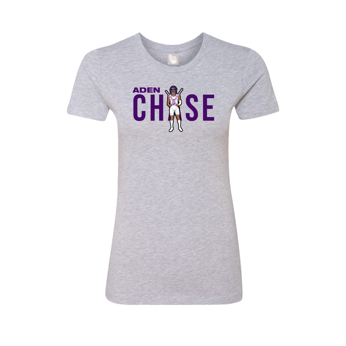 Womens Tee — Player Name in Grey