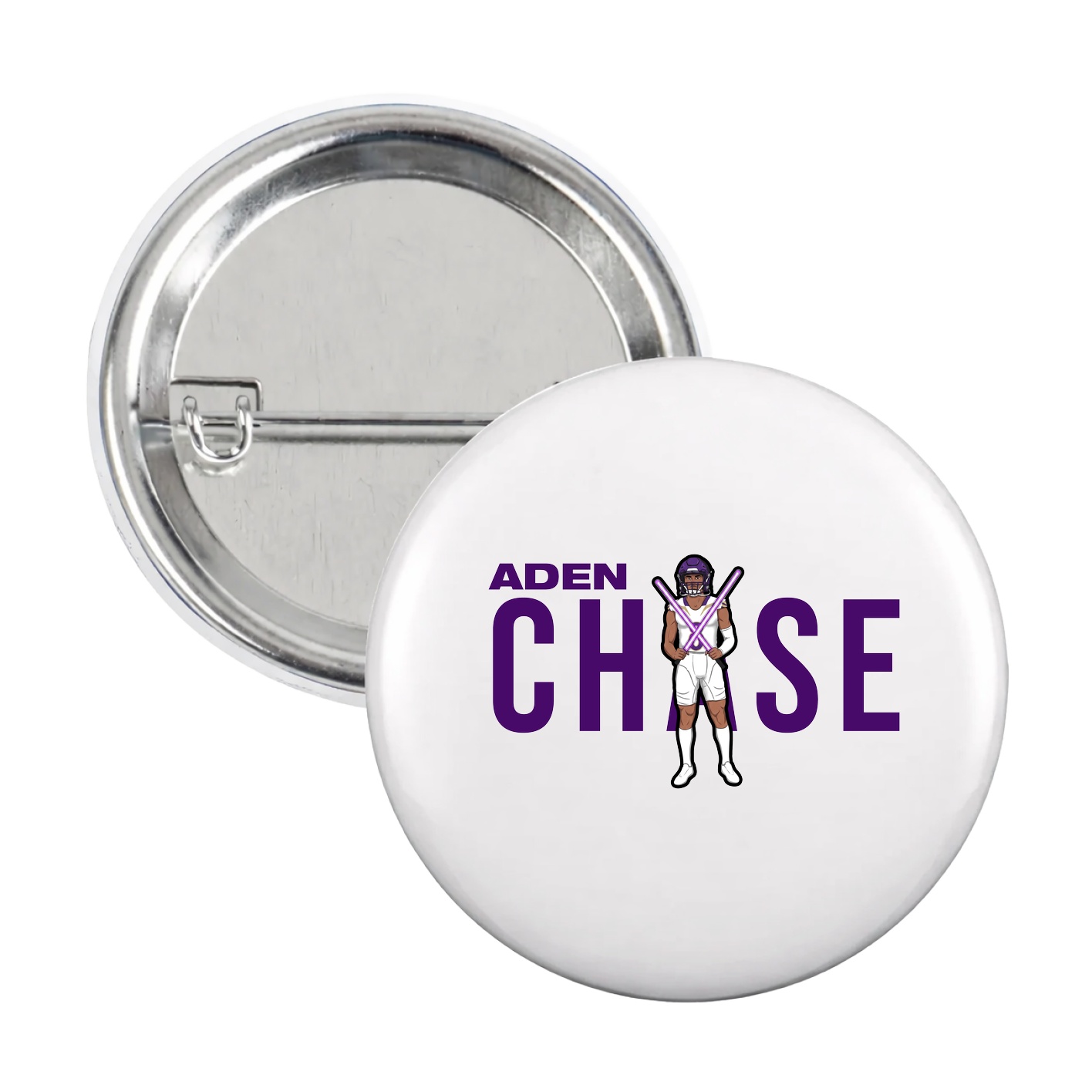 Game Day Button — Player Name in White