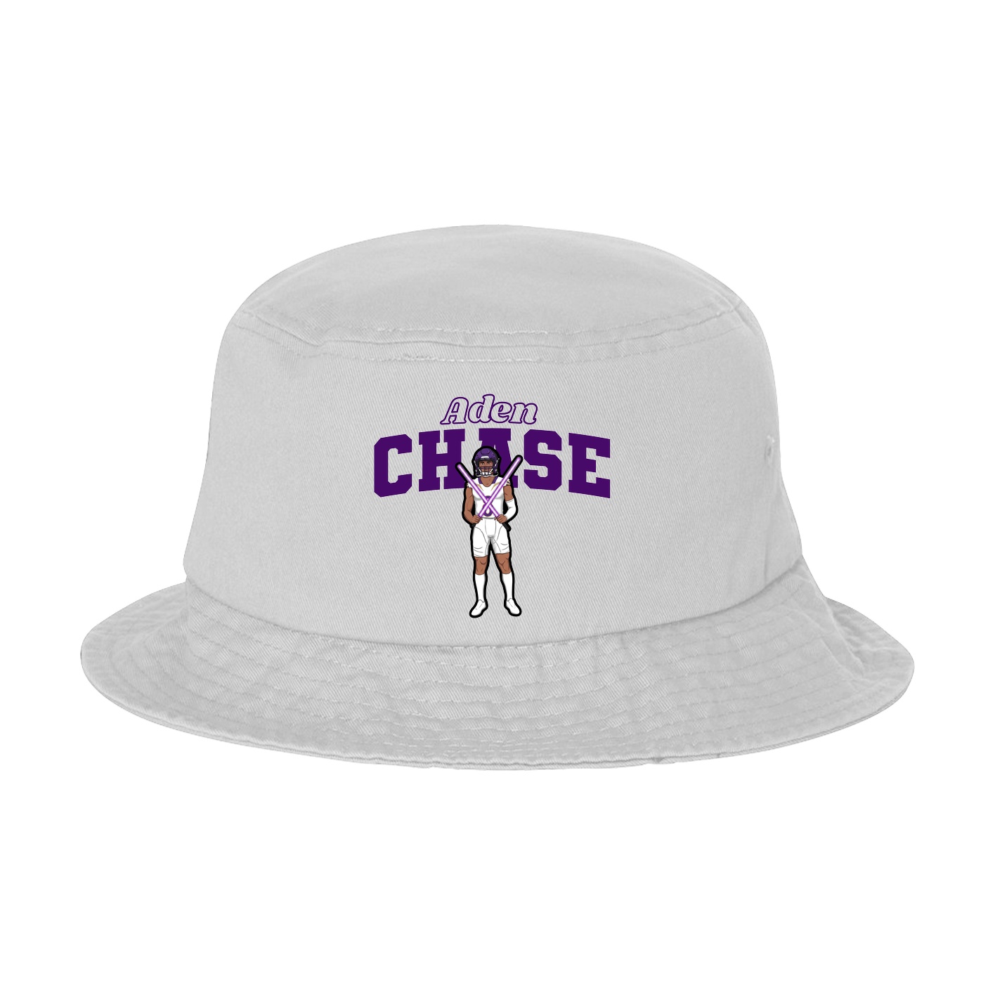 Bucket Cap — Name Arch in White