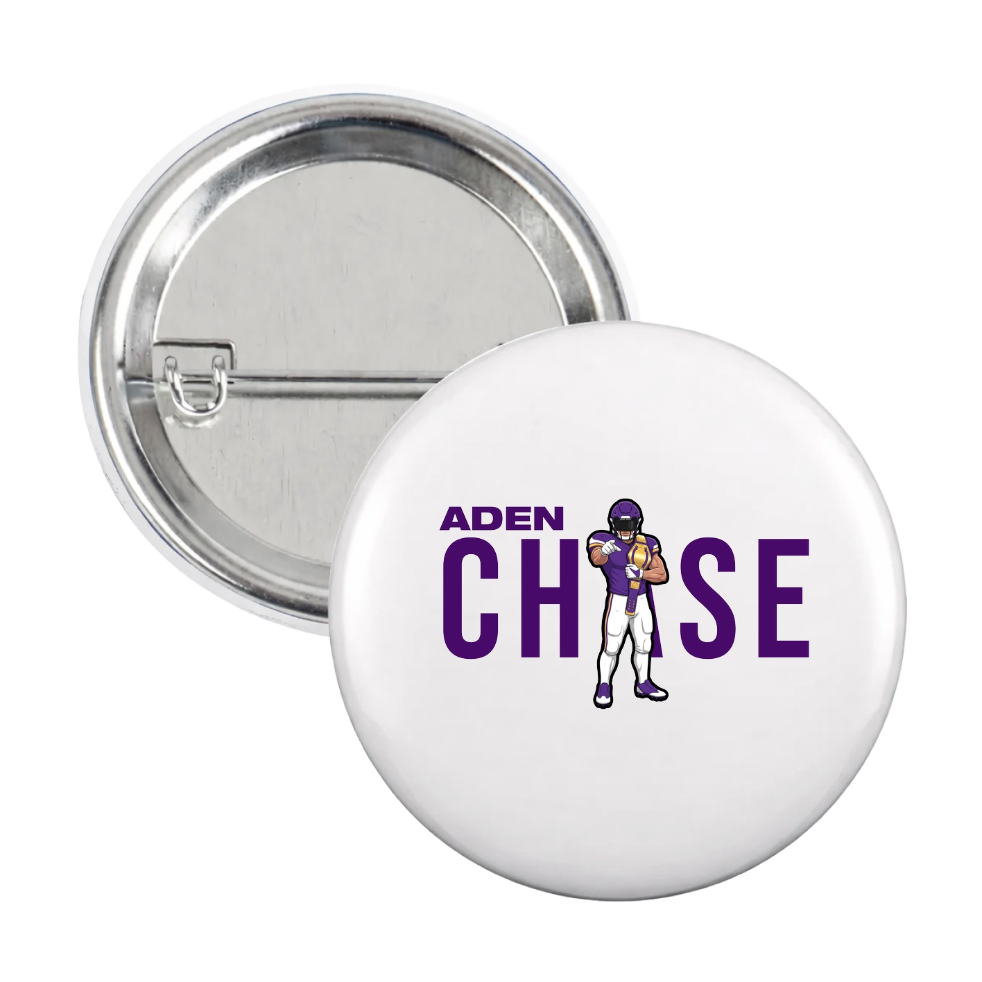 Game Day Button — Player Name in White