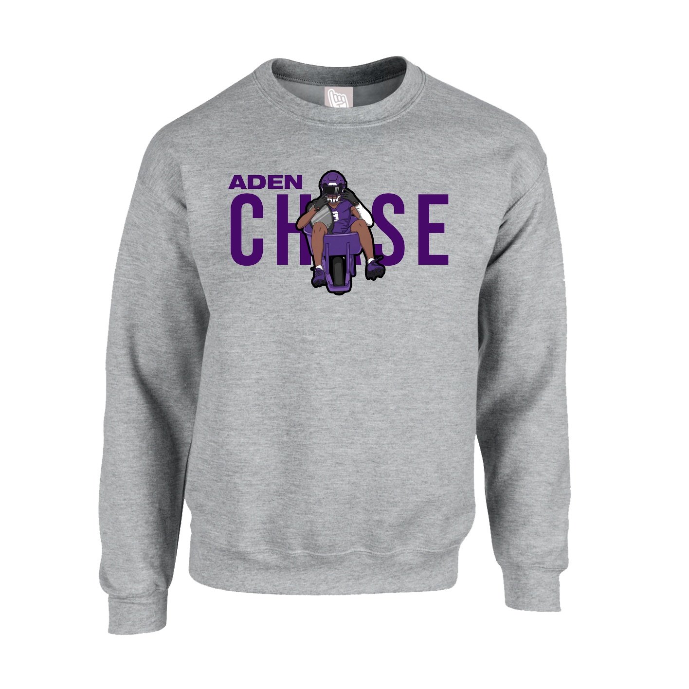 Fleece Crew — Player Name in Grey