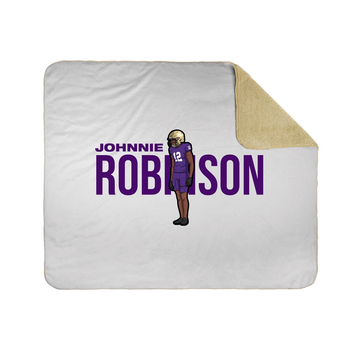 Throw Blanket — Player Name in White