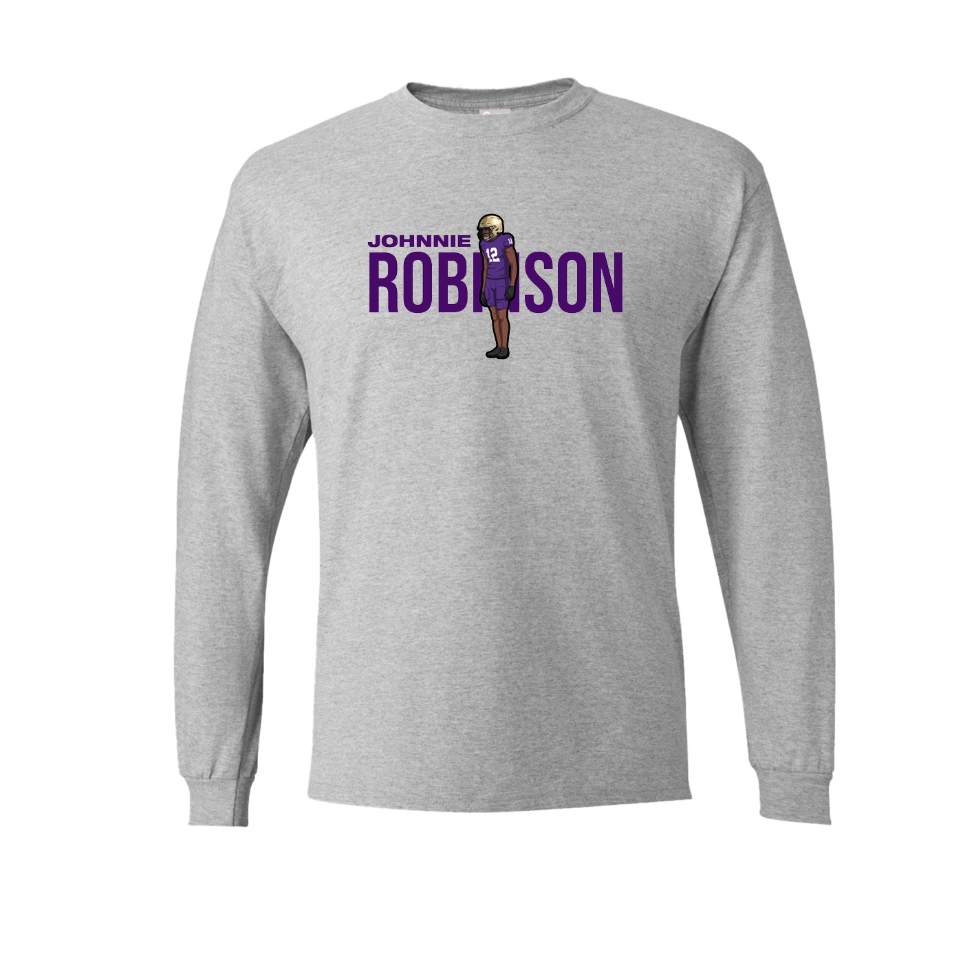 Long Sleeve Tee — Player Name in Grey