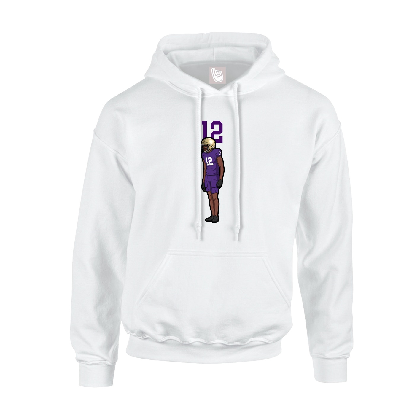 Hoodie — Number Top in White