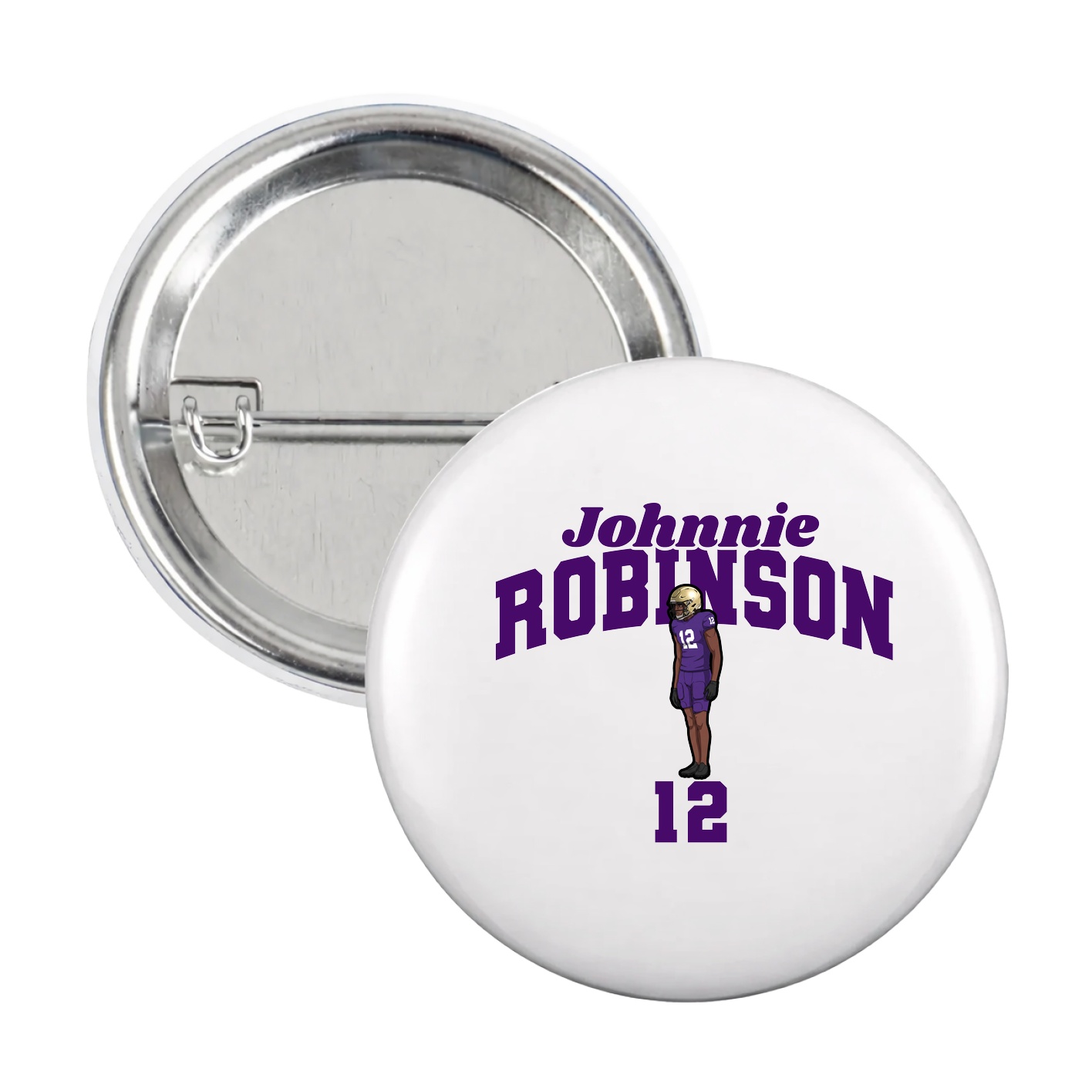 Game Day Button — Signature Arch in White