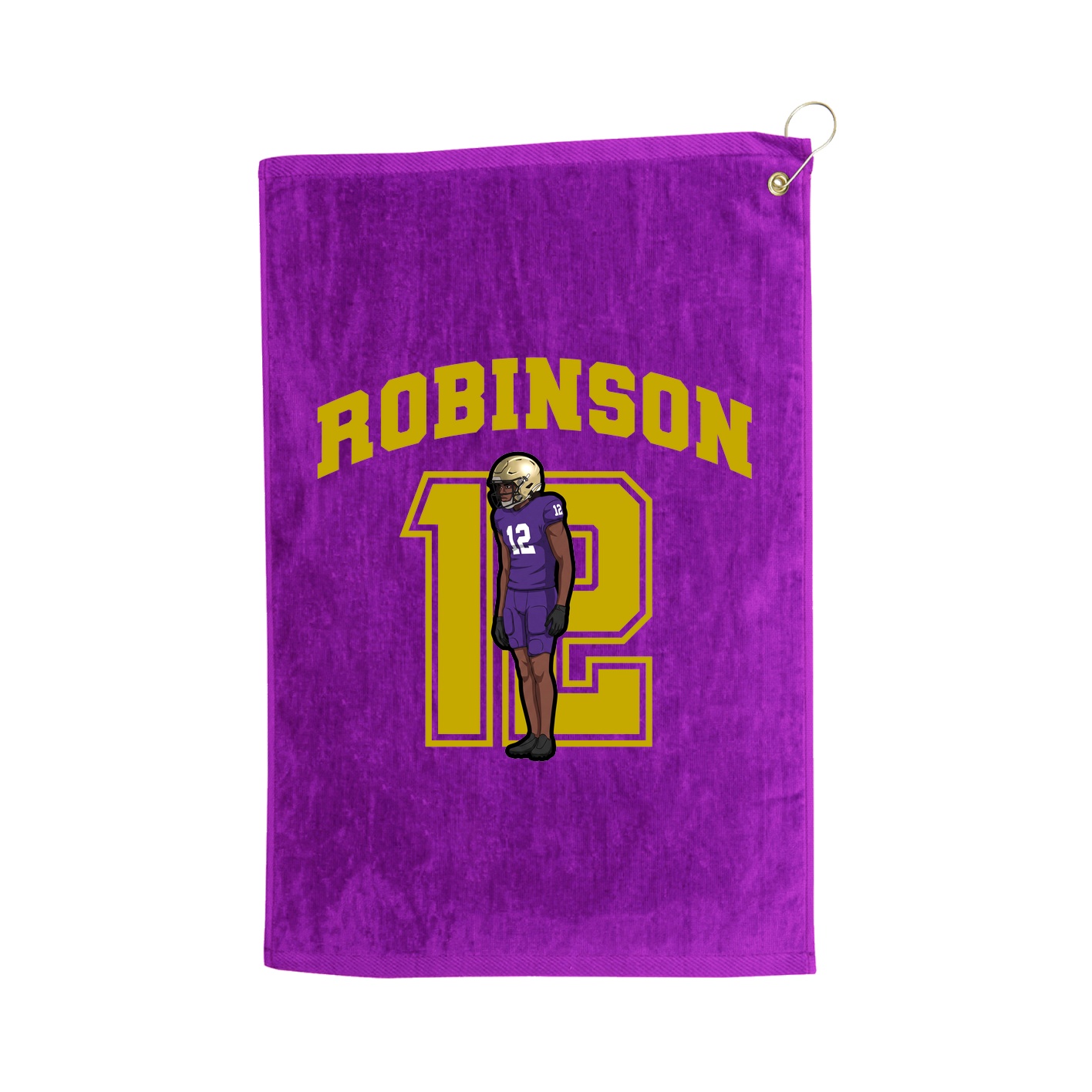 Golf Towel — Number in Purple