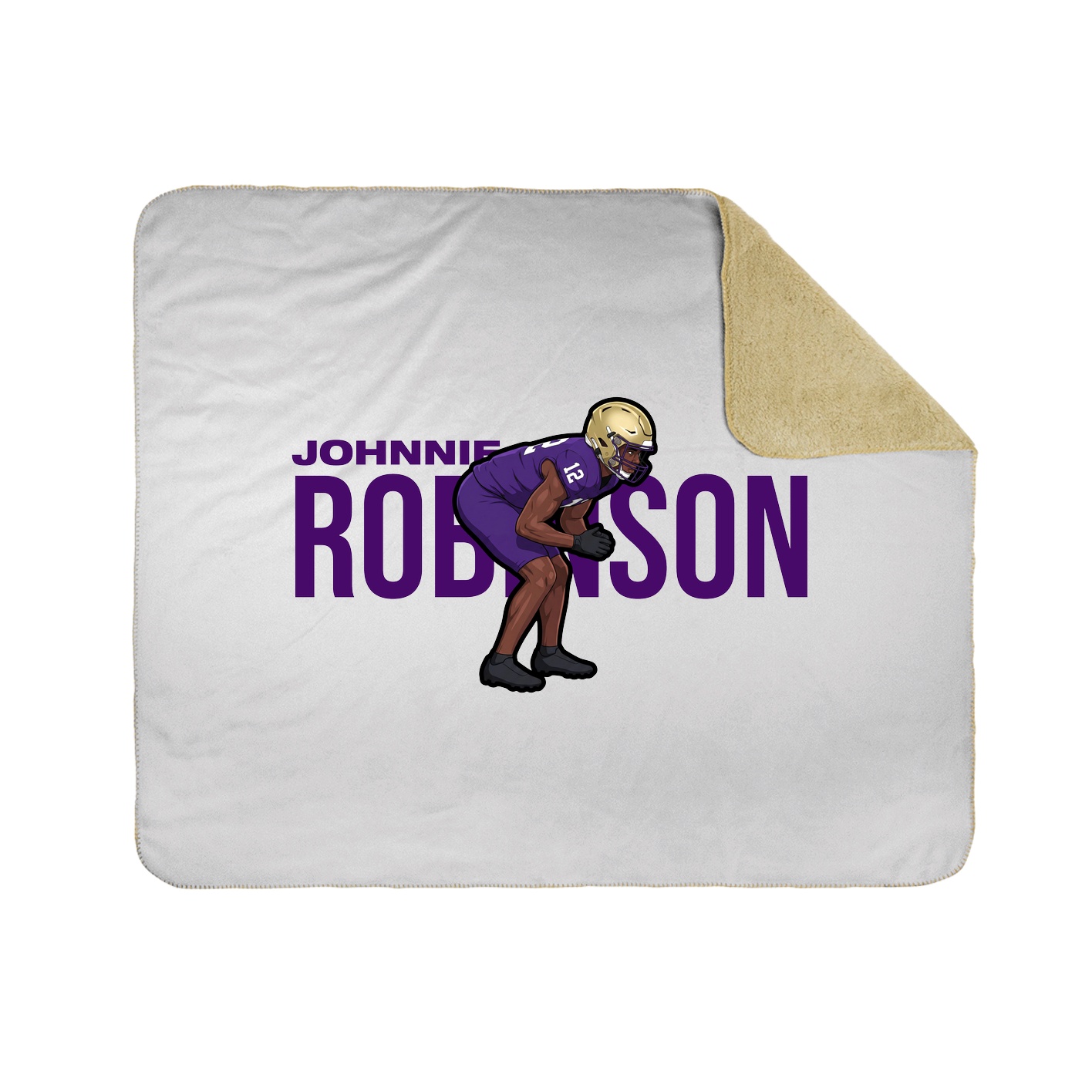 Throw Blanket — Player Name in White