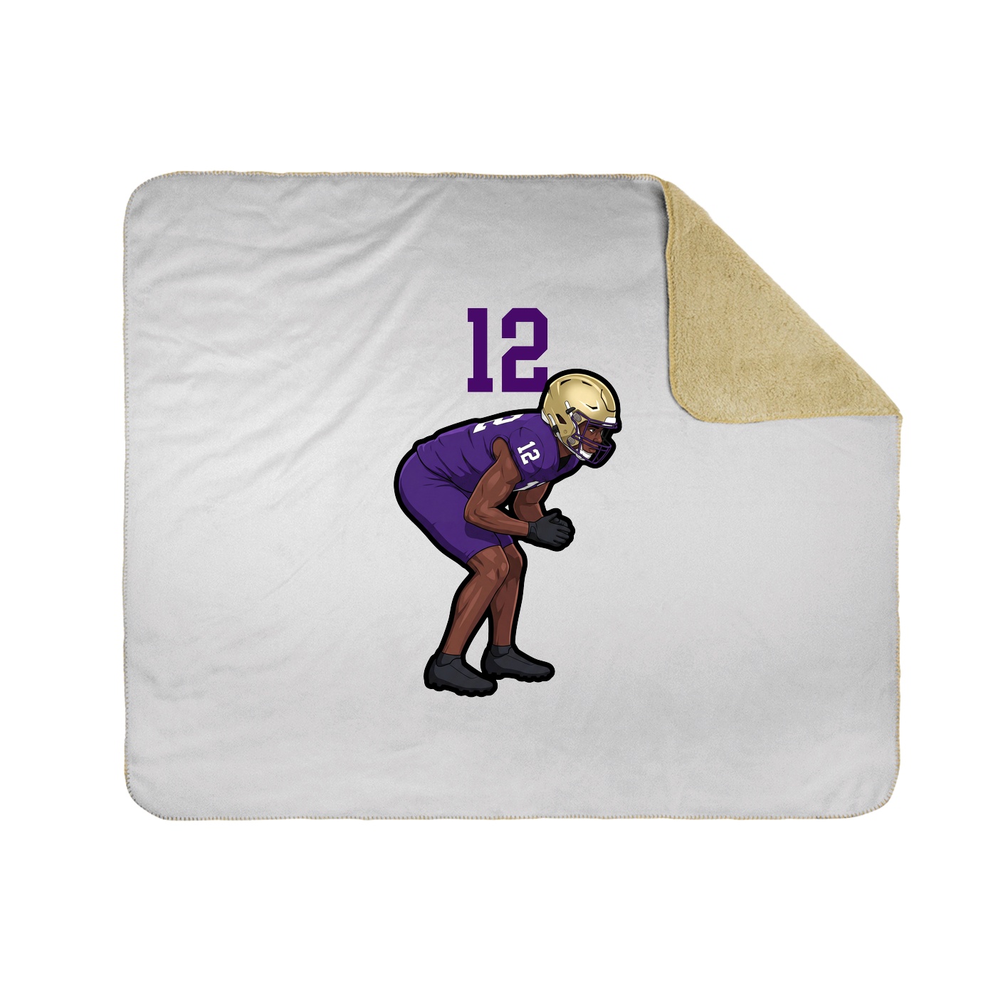 Throw Blanket — Number Top in White