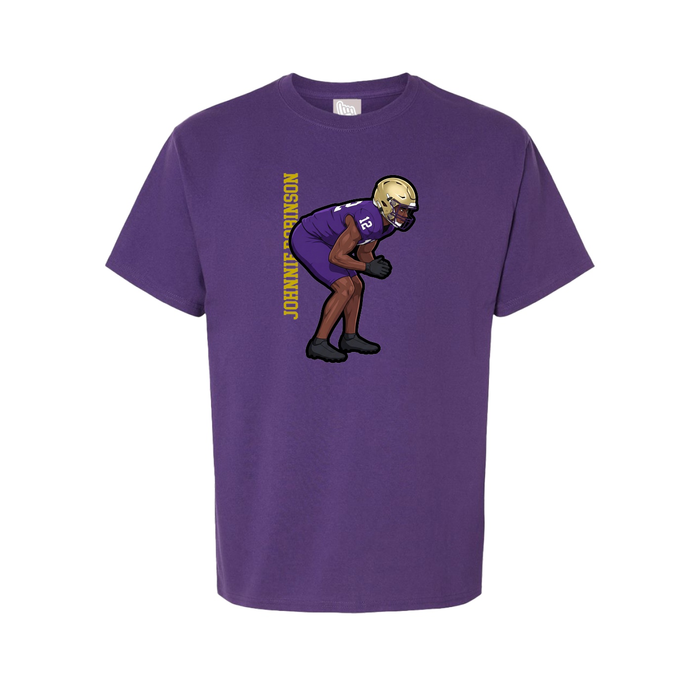 Youth Tee — Name Vertical in Purple