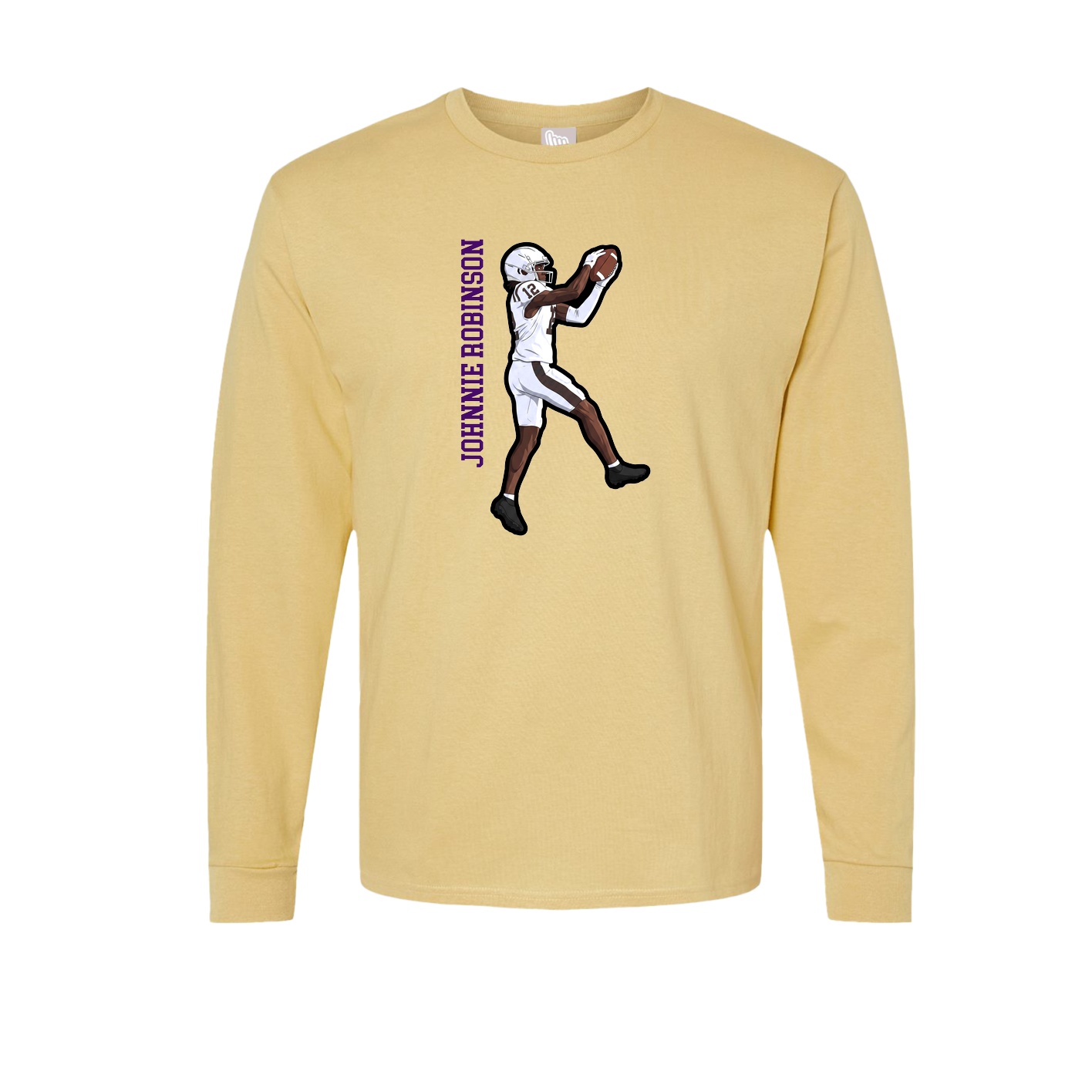 Long Sleeve Tee — Name Vertical in Vegas Gold