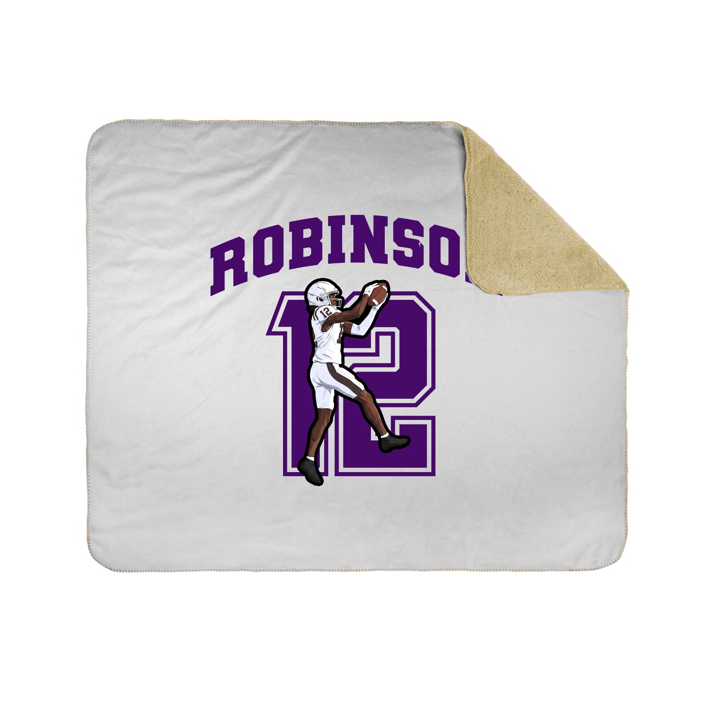 Throw Blanket — Number in White