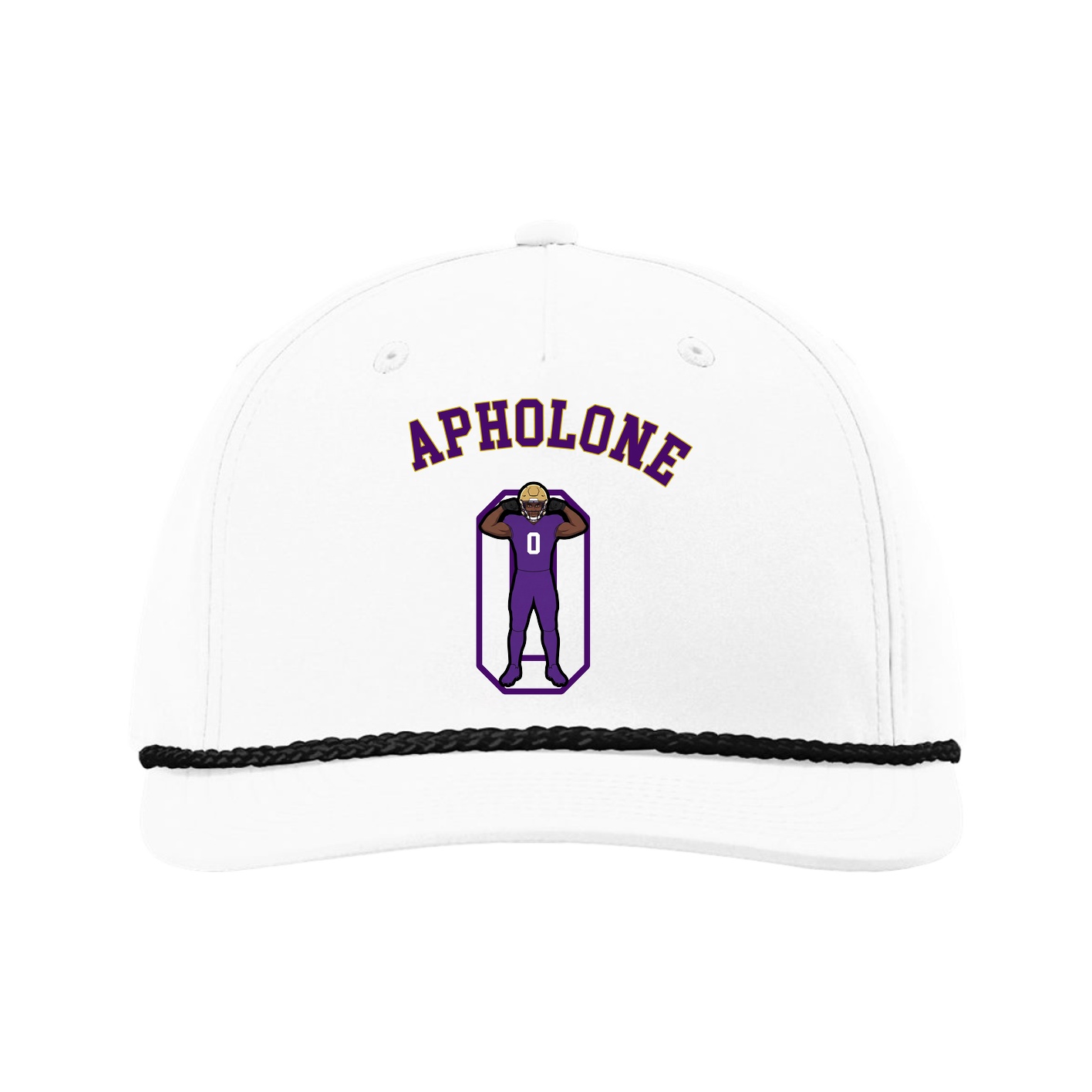 Five-Panel Classic Rope Cap — Shirsey Arch in White