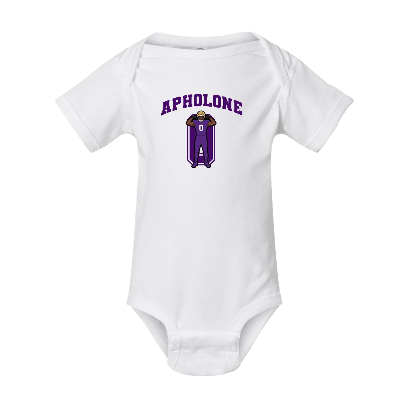 Baby Onesie — Number in White