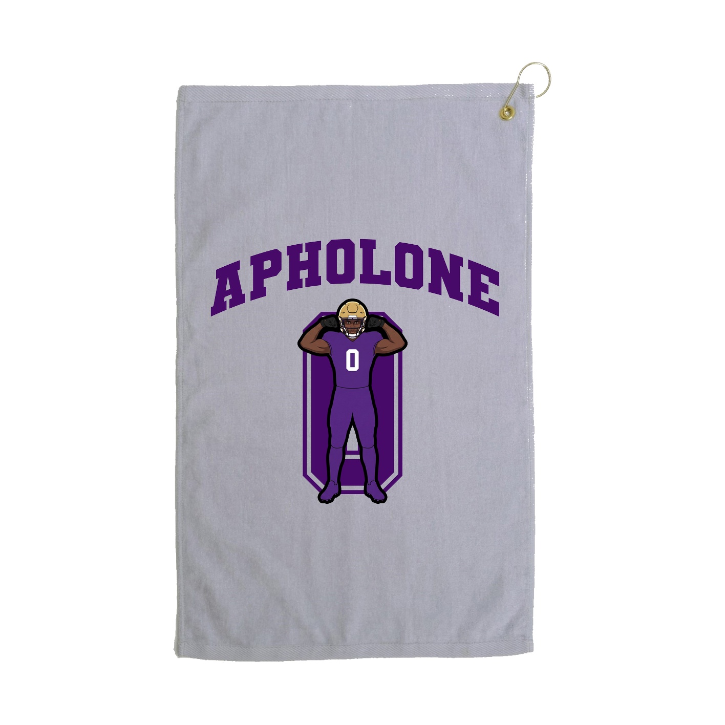 Golf Towel — Number in Grey