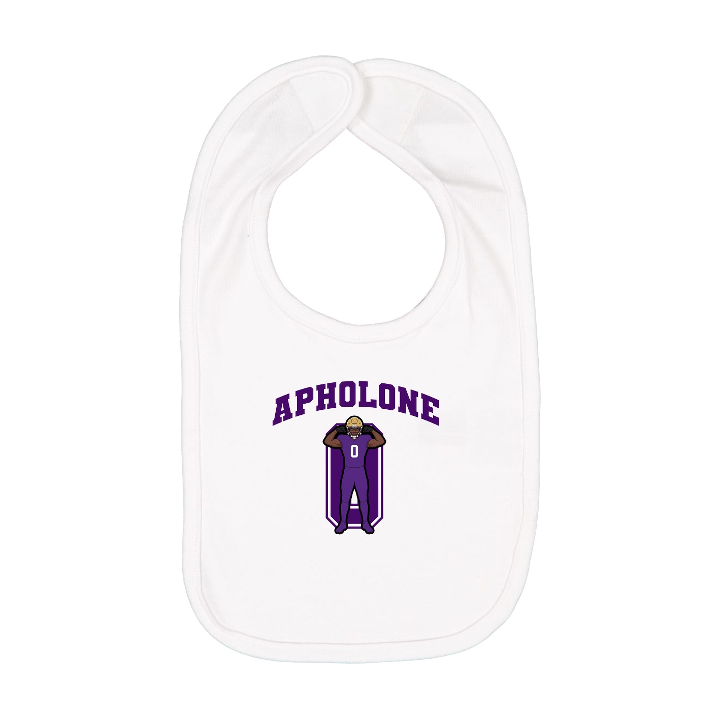 Infant Bib — Number in White