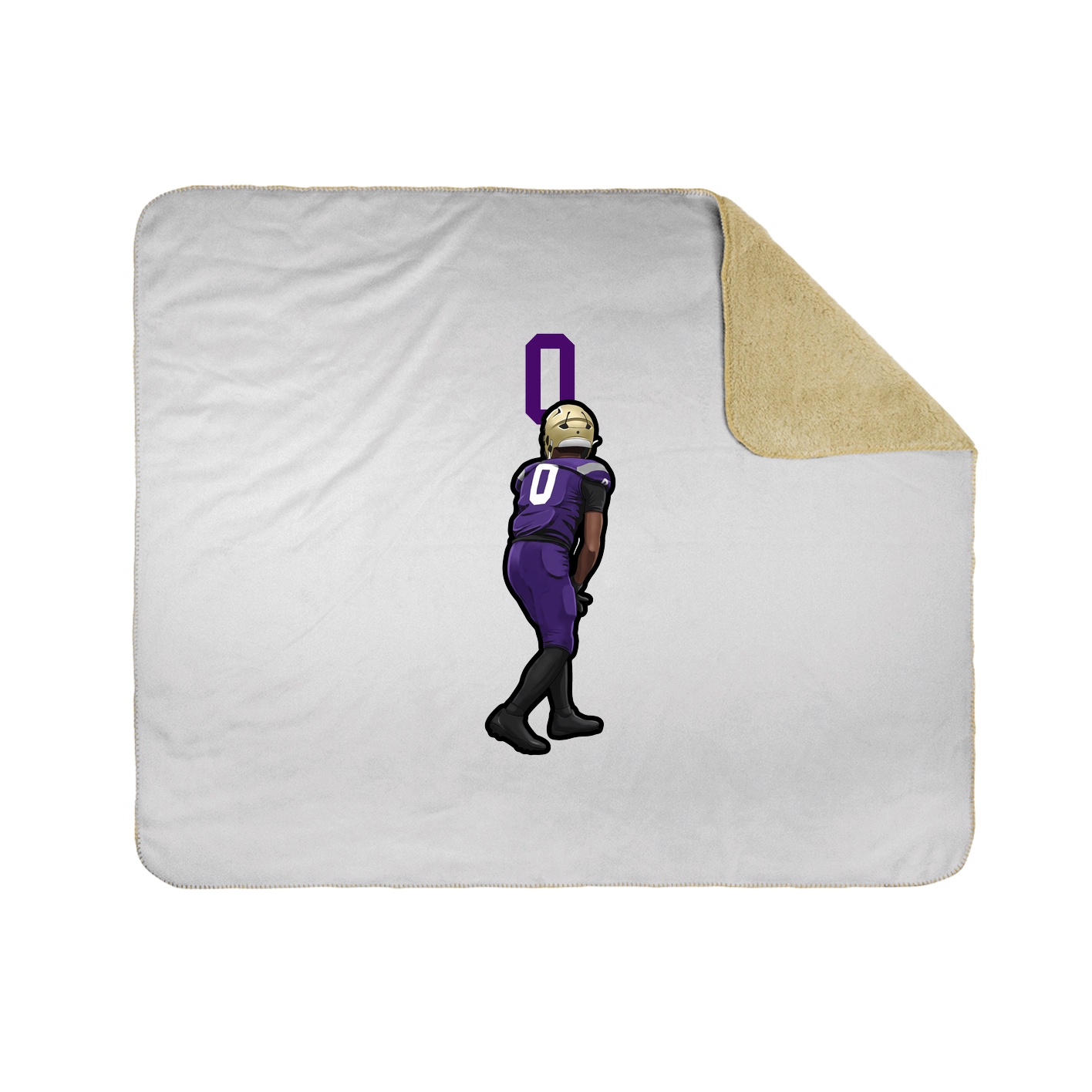 Throw Blanket — Number Top in White