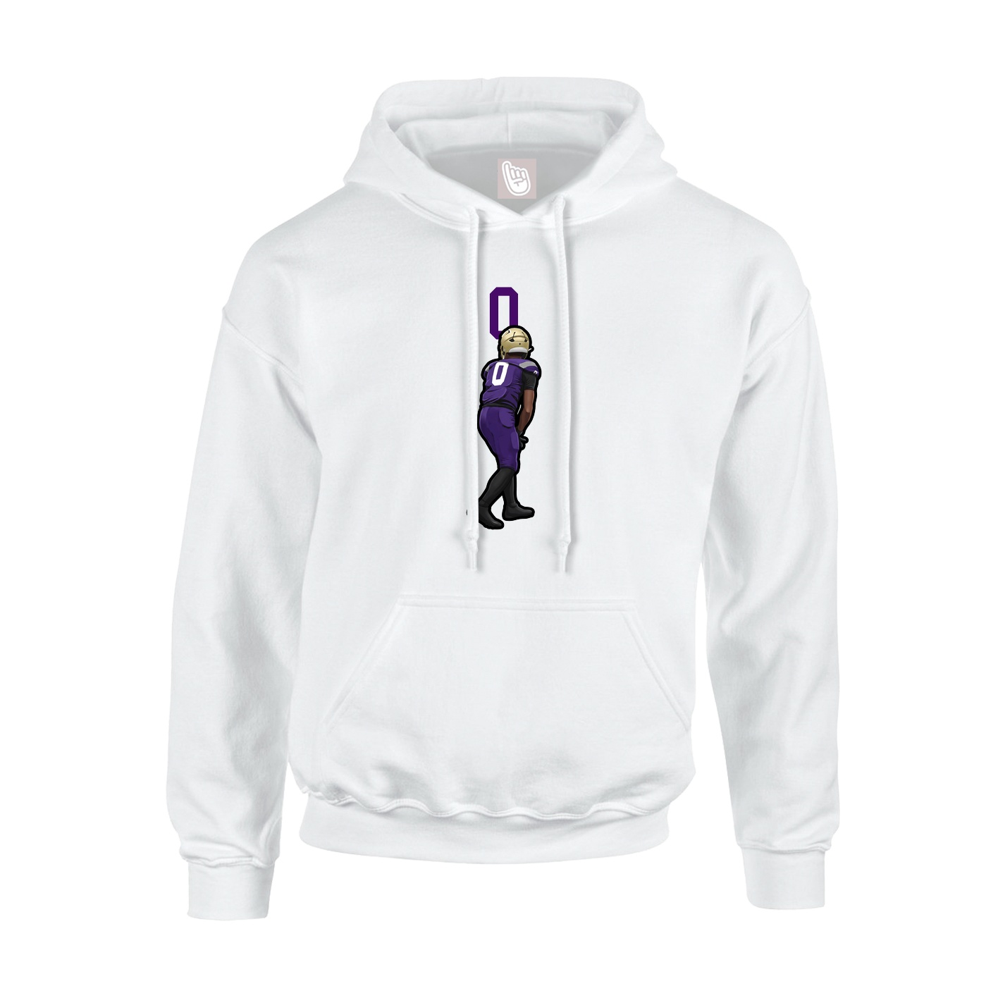 Hoodie — Number Top in White