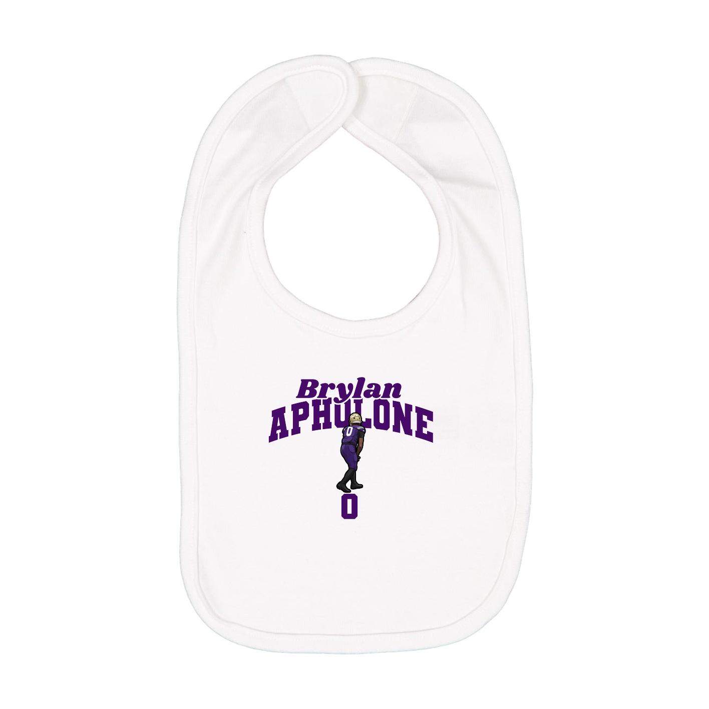 Infant Bib — Signature Arch in White