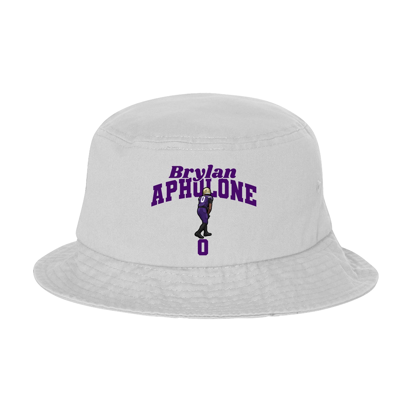 Bucket Cap — Signature Arch in White