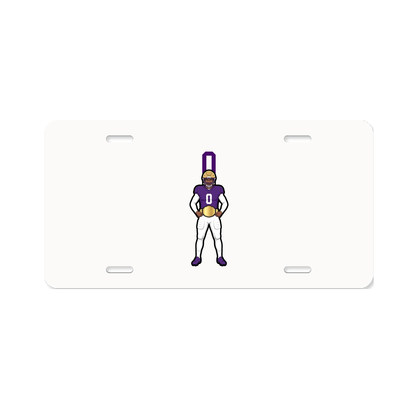 License Plate — Number Top in Classic