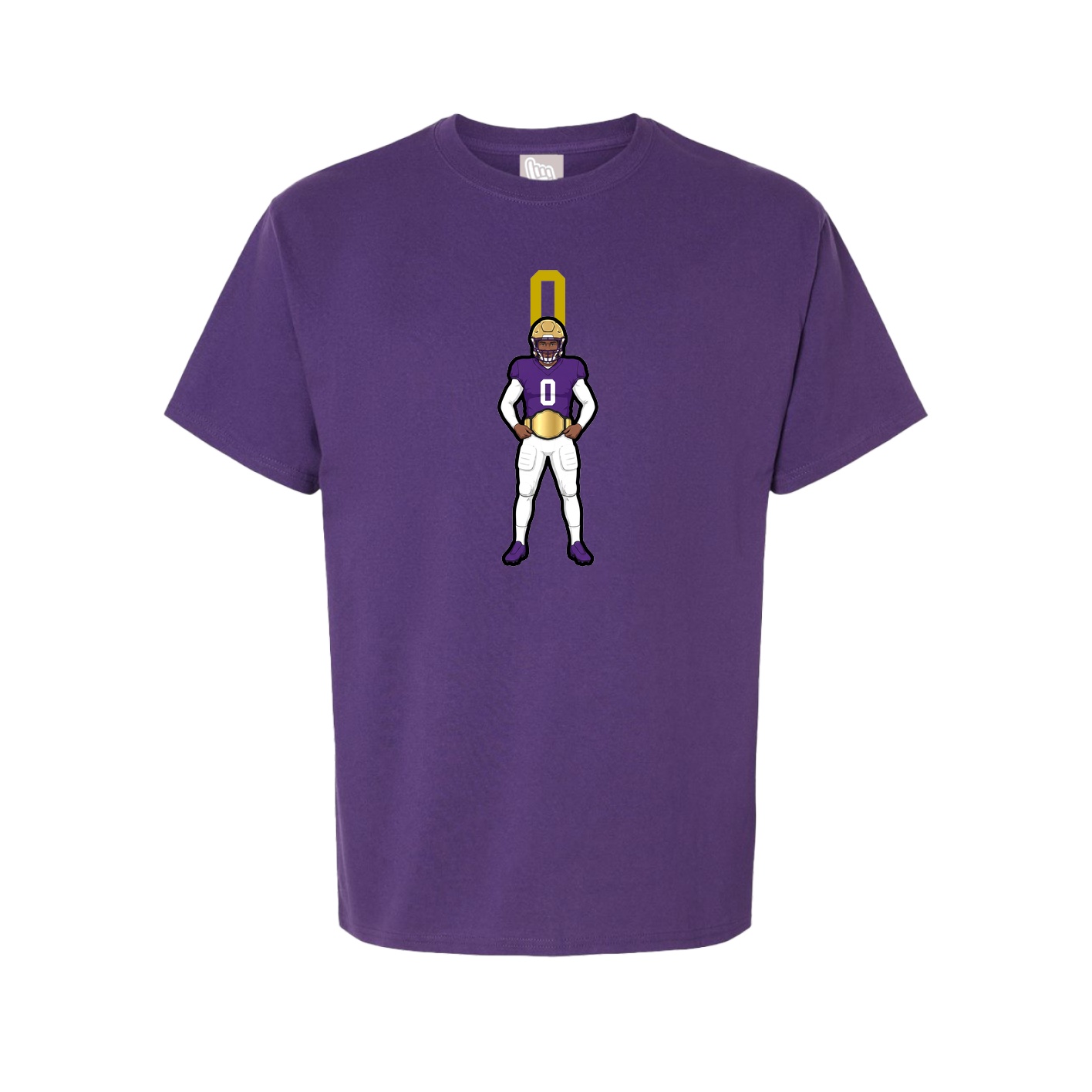 Youth Tee — Number Top in Purple