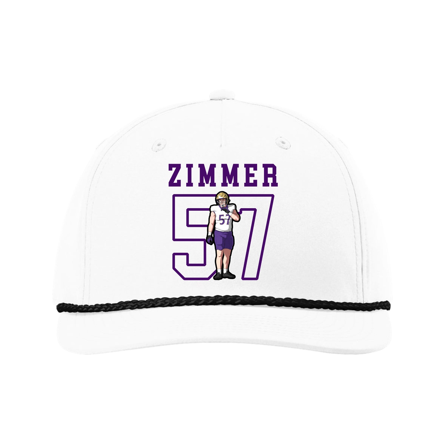 Five-Panel Classic Rope Cap — Shirsey in White