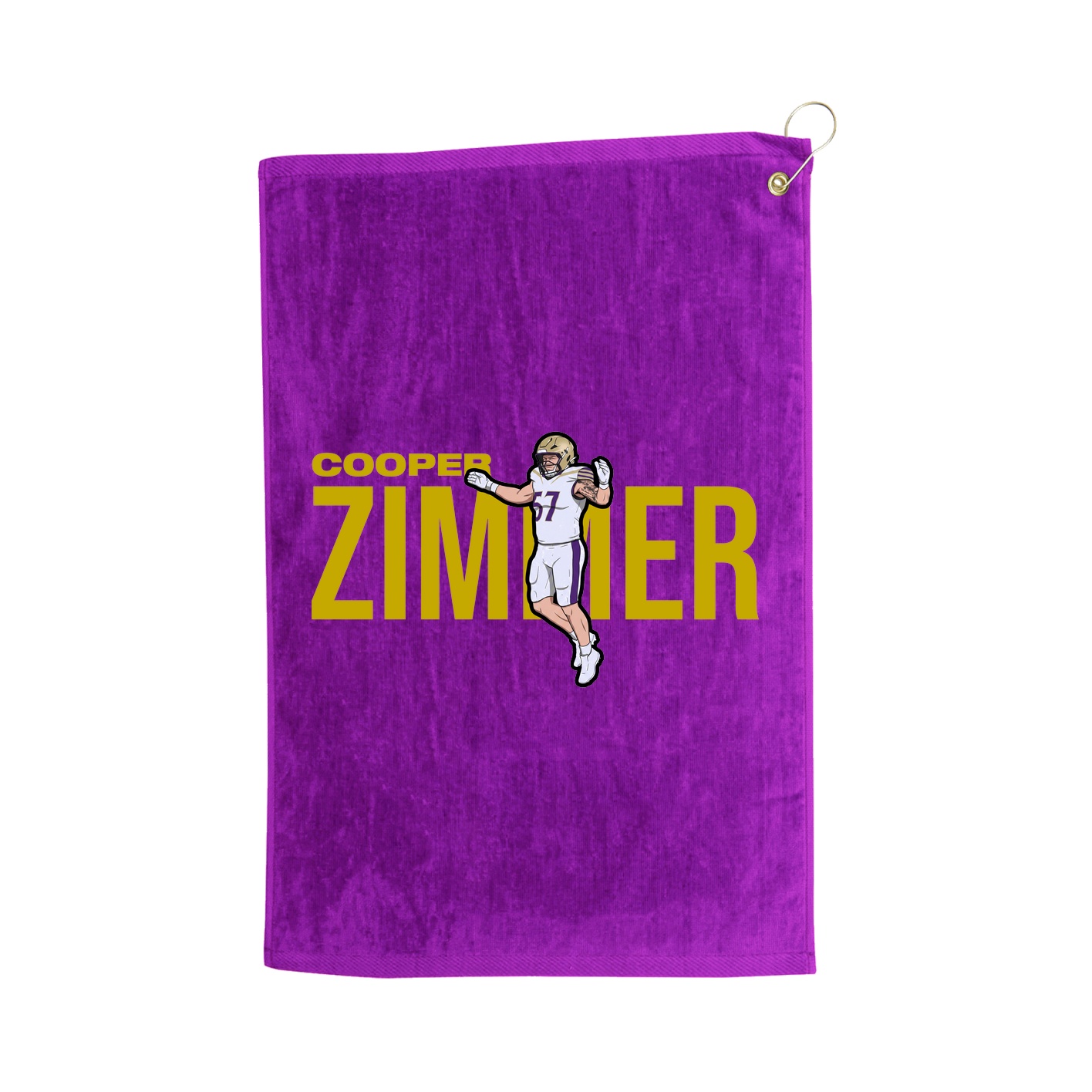 Golf Towel — Player Name in Purple
