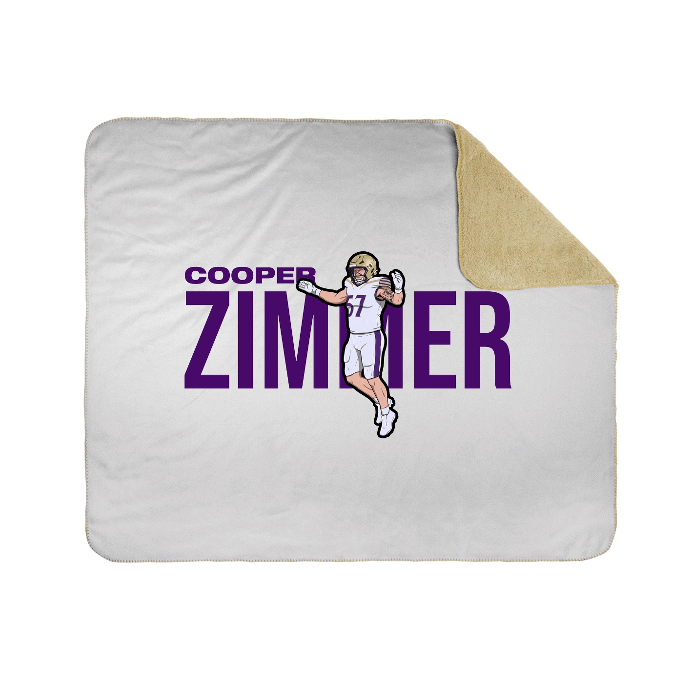 Throw Blanket — Player Name in White