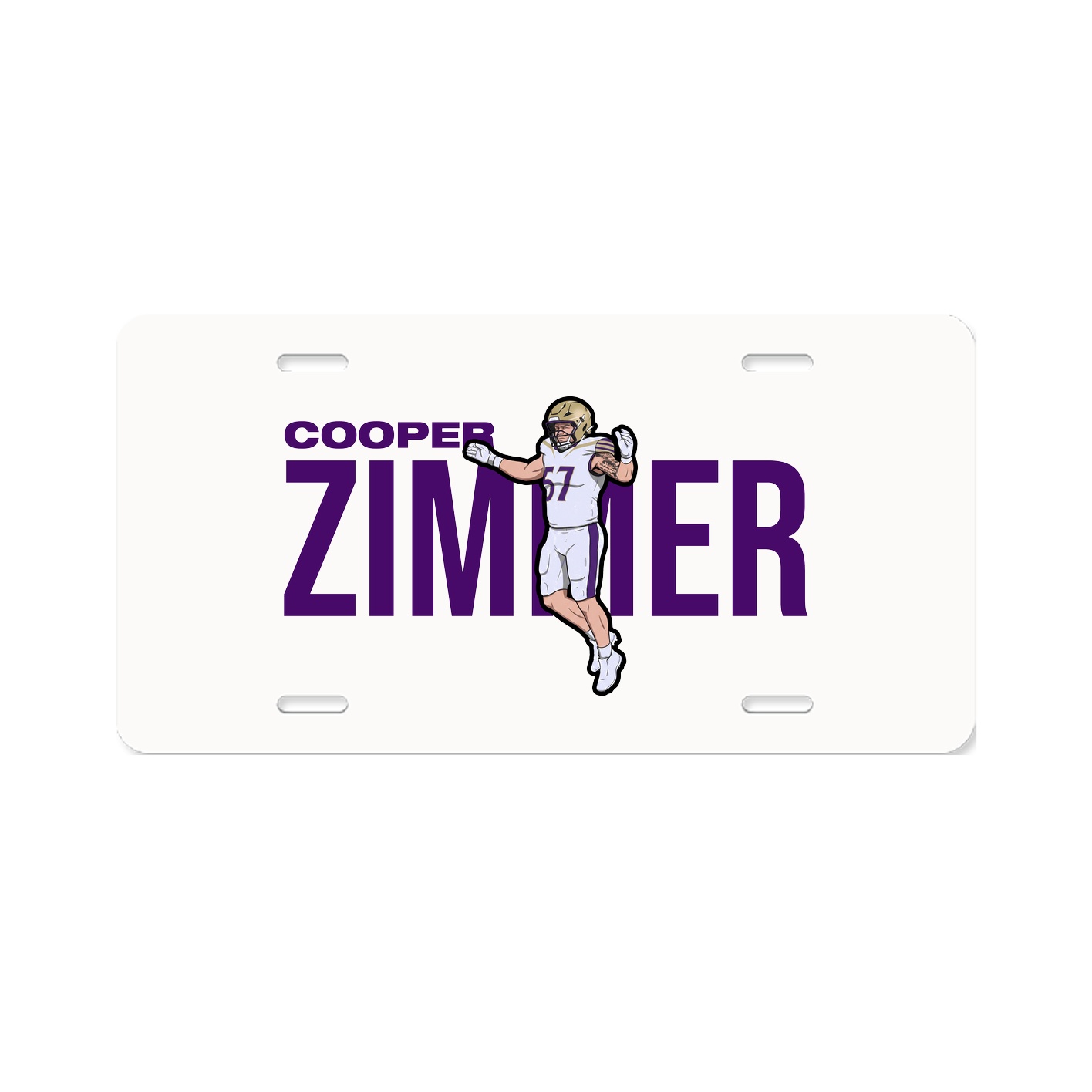 License Plate — Player Name in Classic