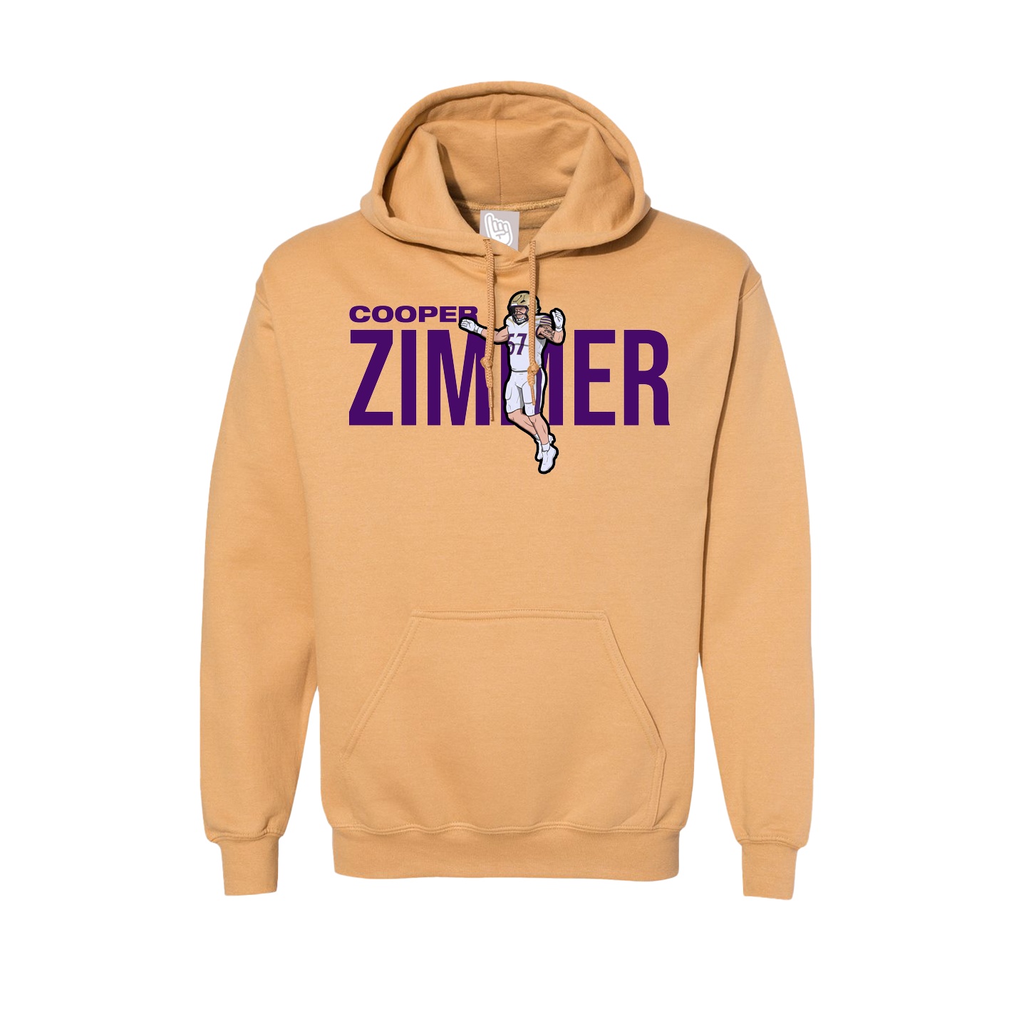Hoodie — Player Name in Vegas Gold