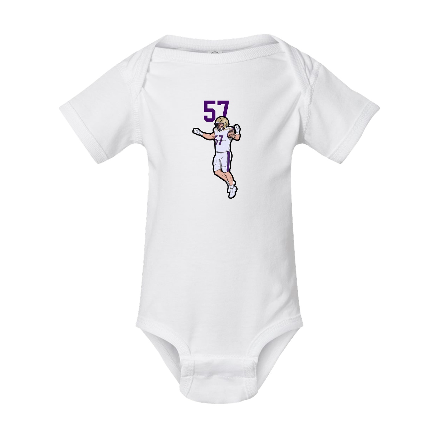Baby Onesie — Number Top in White