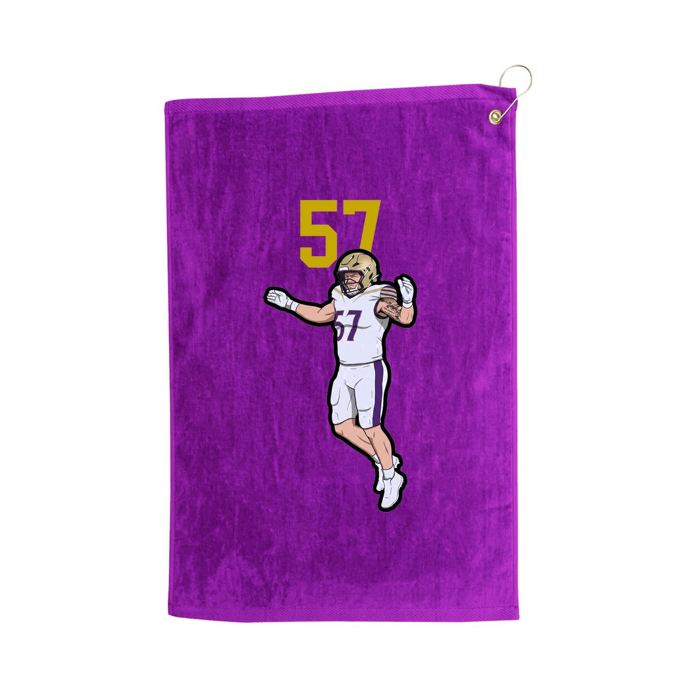 Golf Towel — Number Top in Purple