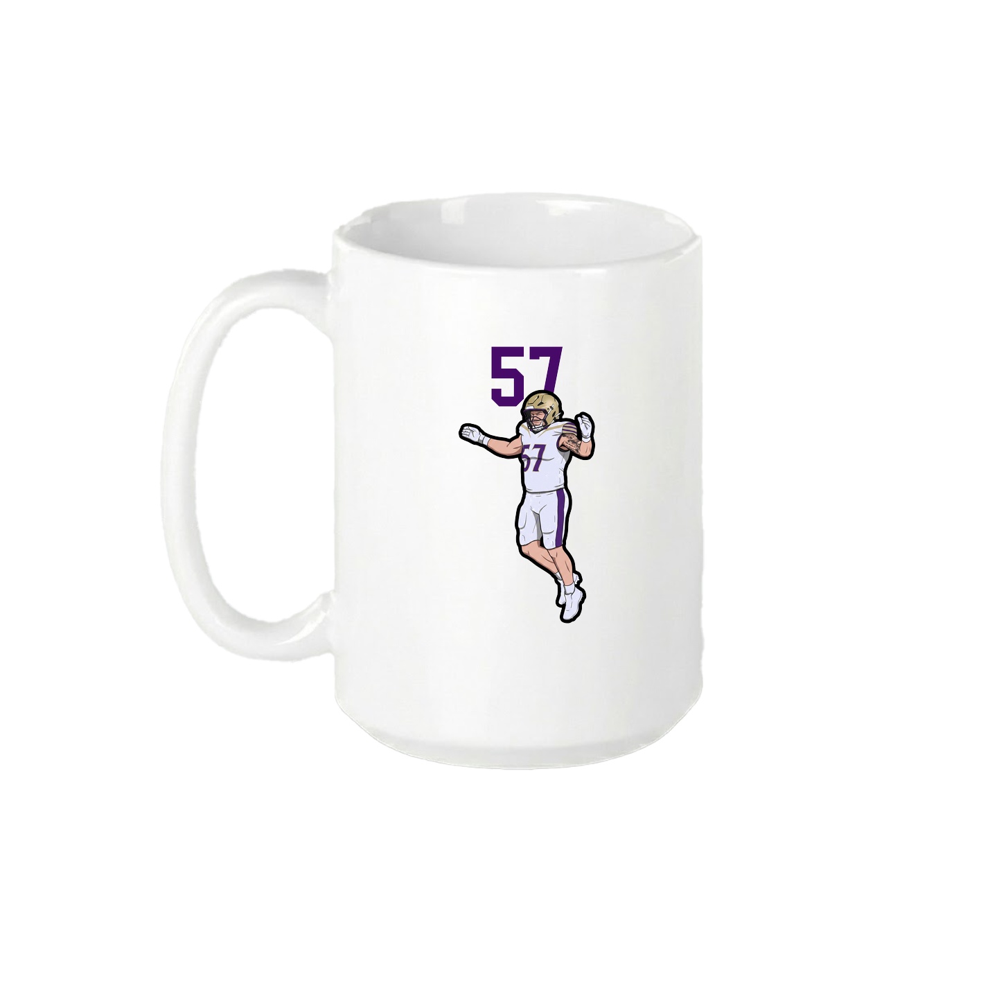 15oz Coffee Mug — Number Top in White