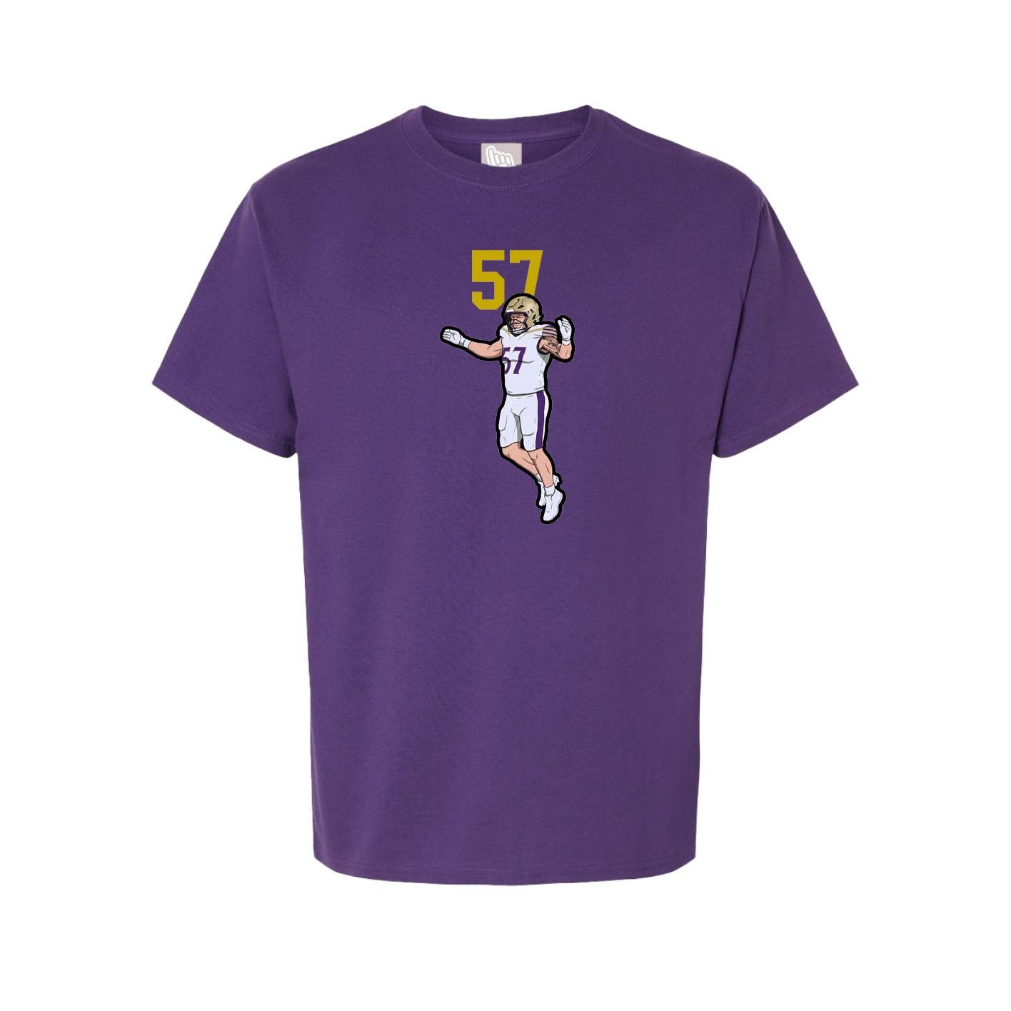 Youth Tee — Number Top in Purple