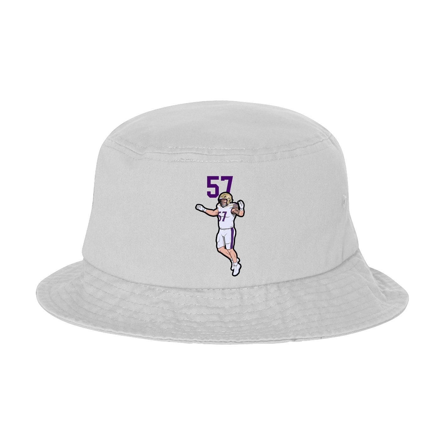 Bucket Cap — Number Top in White