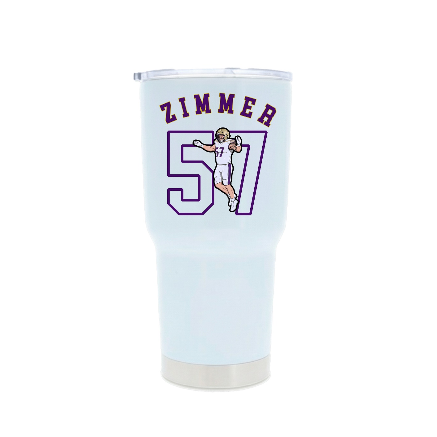 30oz Stainless Steel Tumbler — Shirsey Arch in White