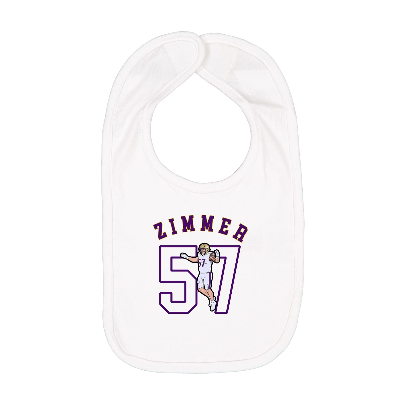 Infant Bib — Shirsey Arch in White