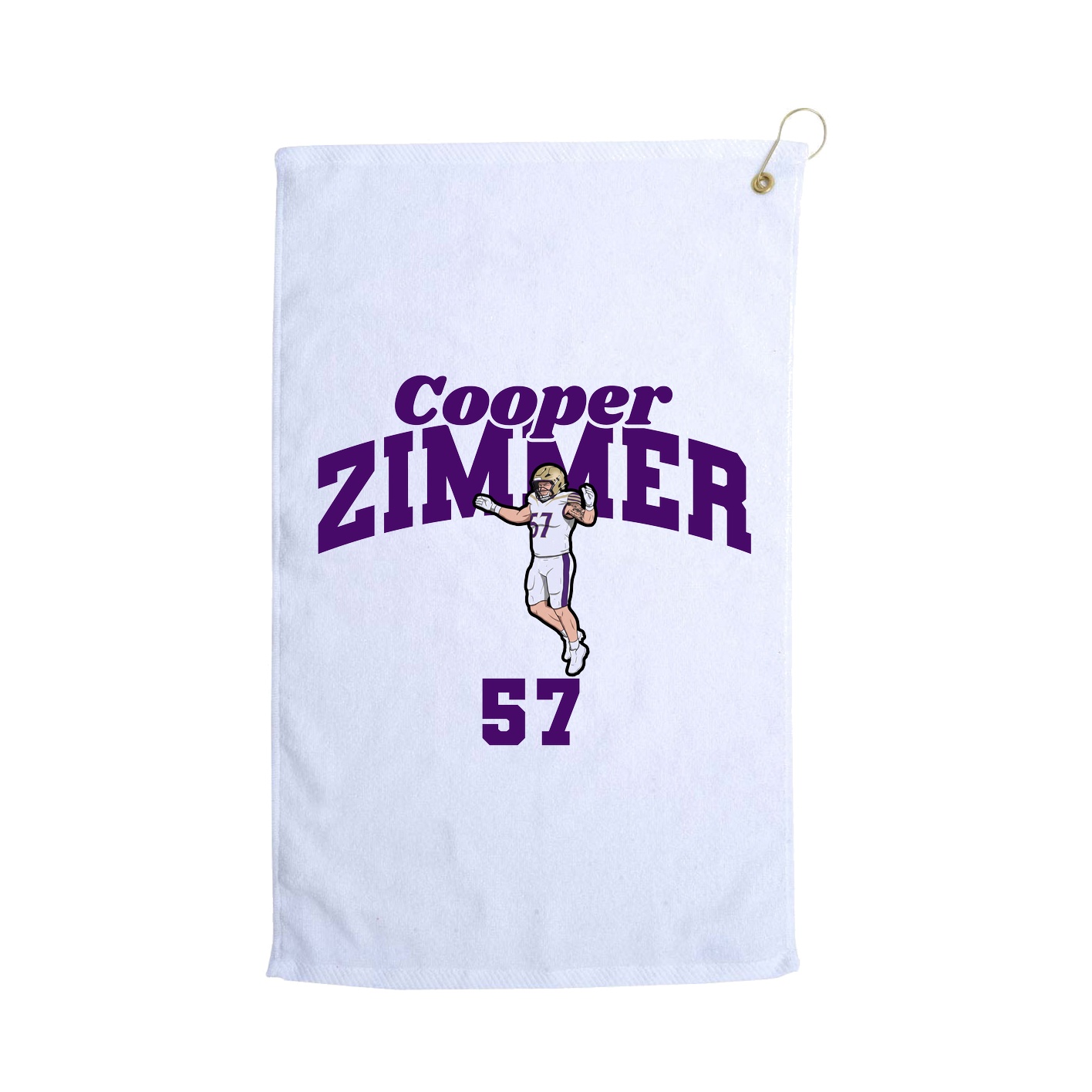 Golf Towel — Signature Arch in White