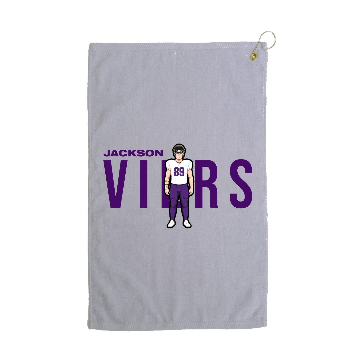 Golf Towel — Player Name in Grey