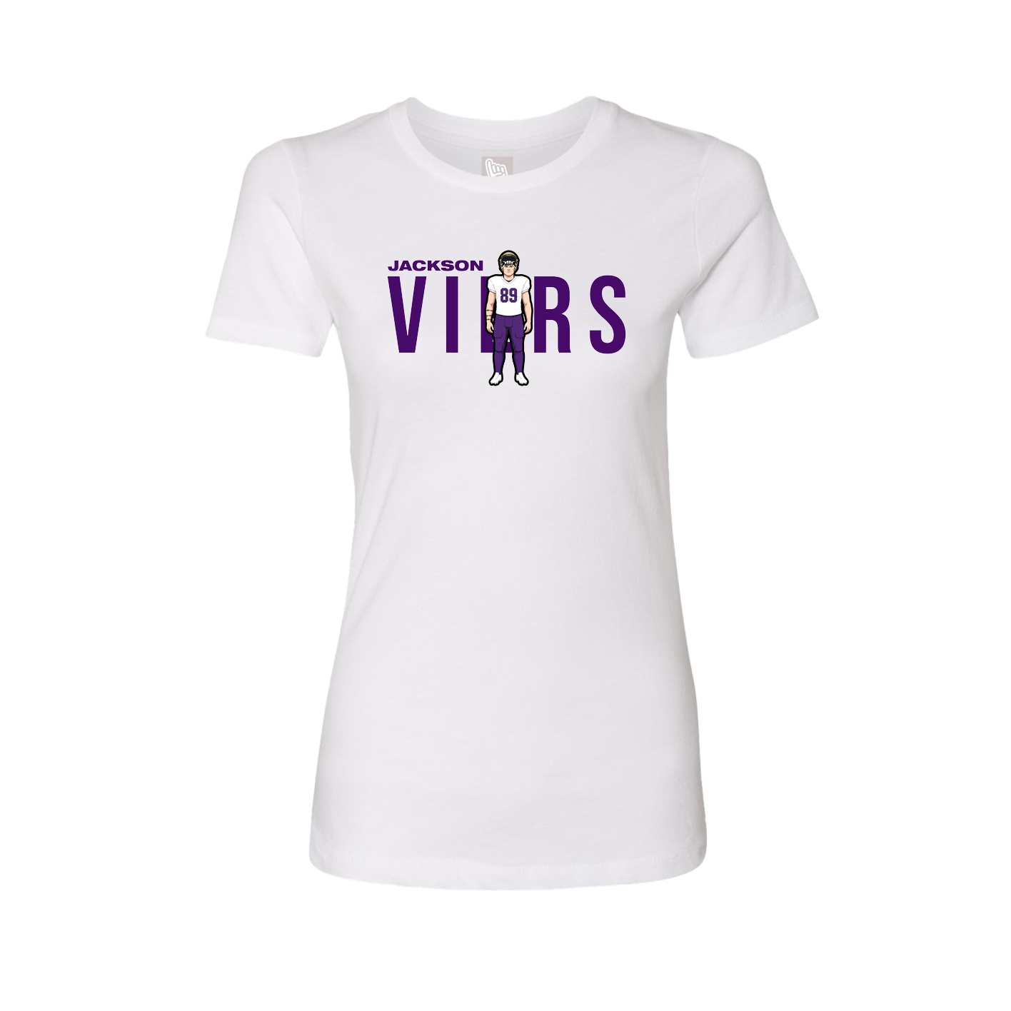 Fitted Women's Tee — Player Name in White
