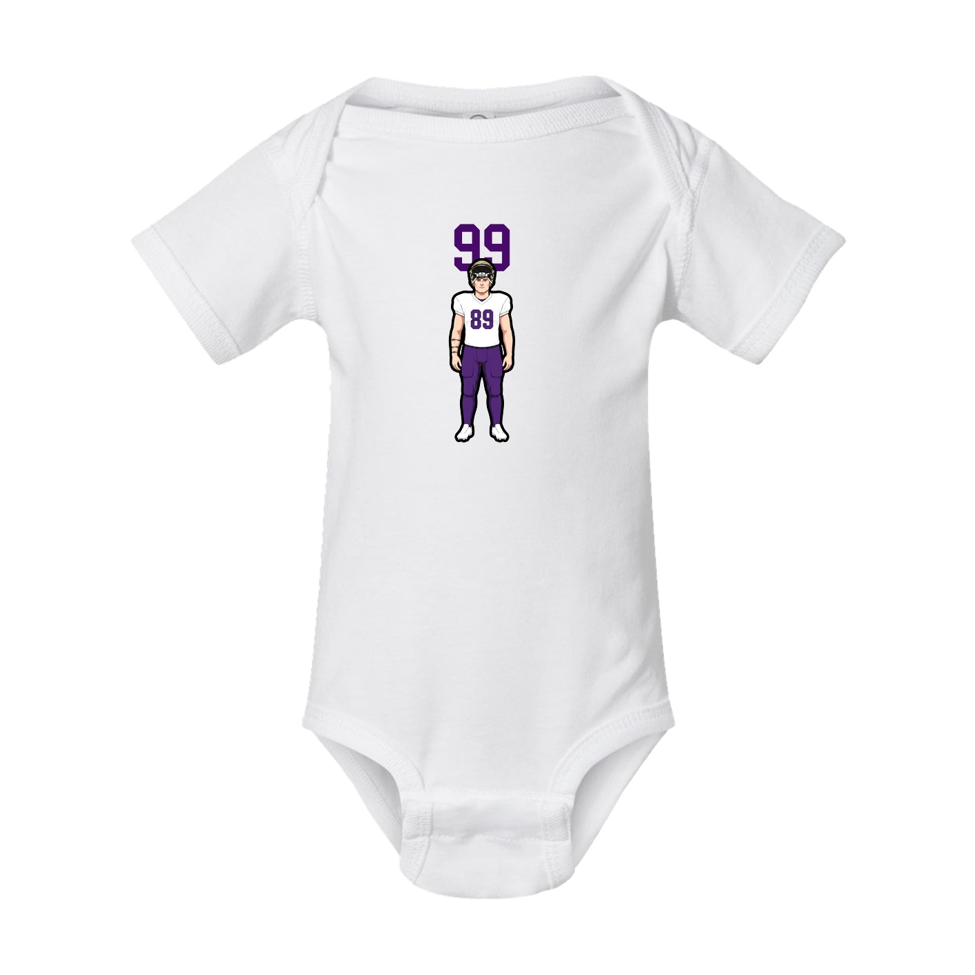 Baby Onesie — Number Top in White