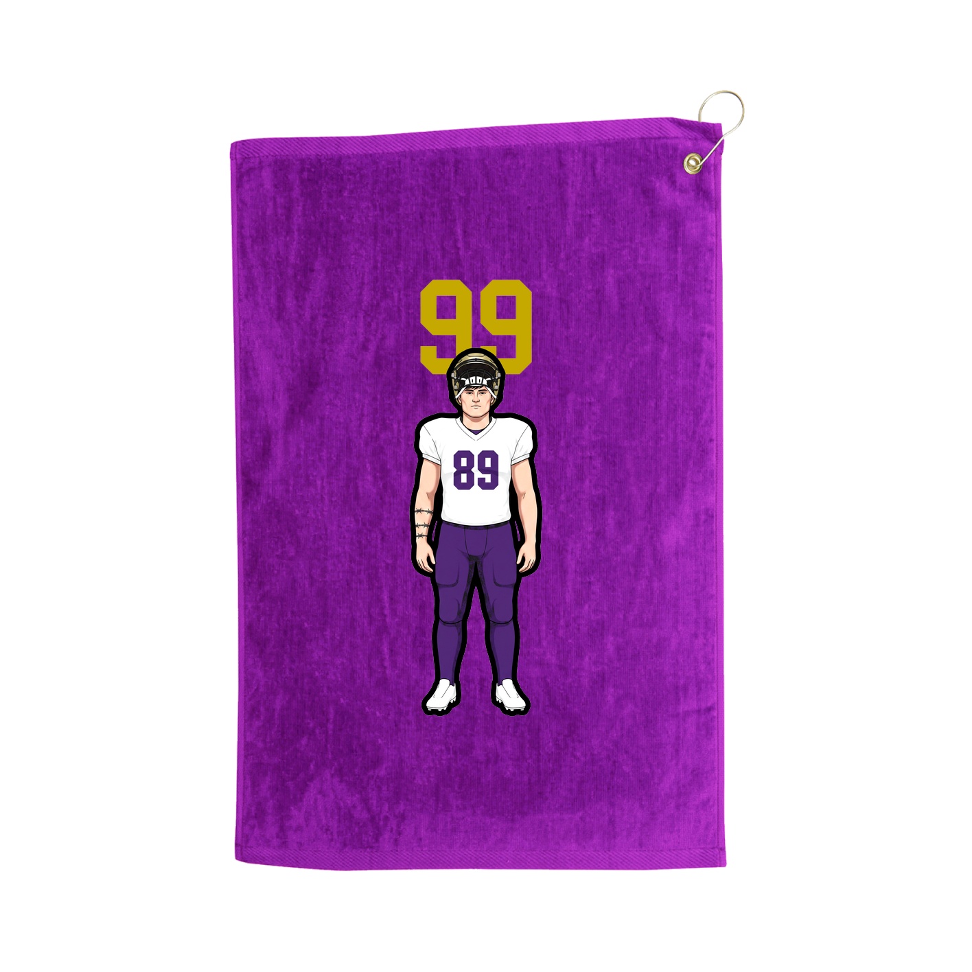 Golf Towel — Number Top in Purple