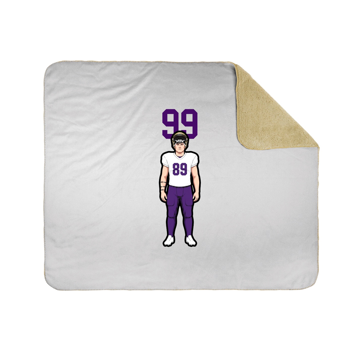 Throw Blanket — Number Top in White