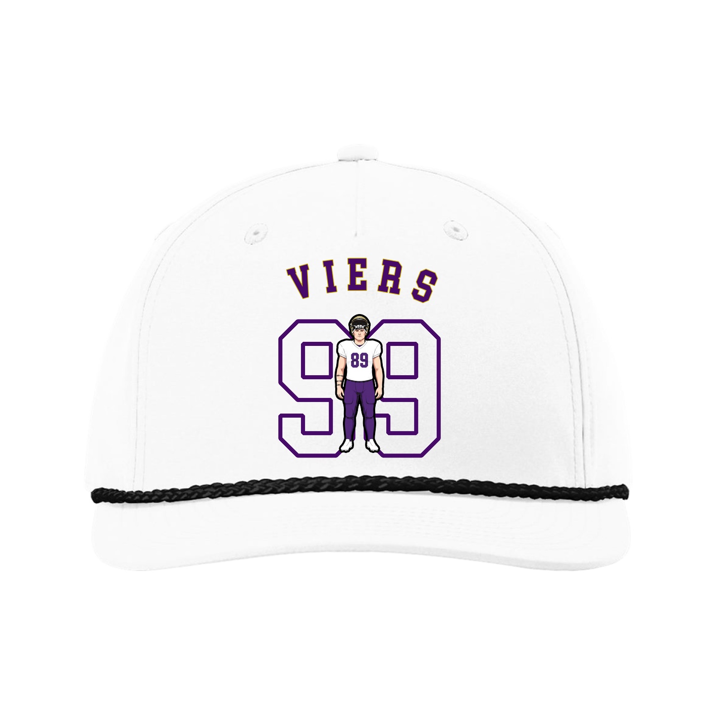 Five-Panel Classic Rope Cap — Shirsey Arch in White