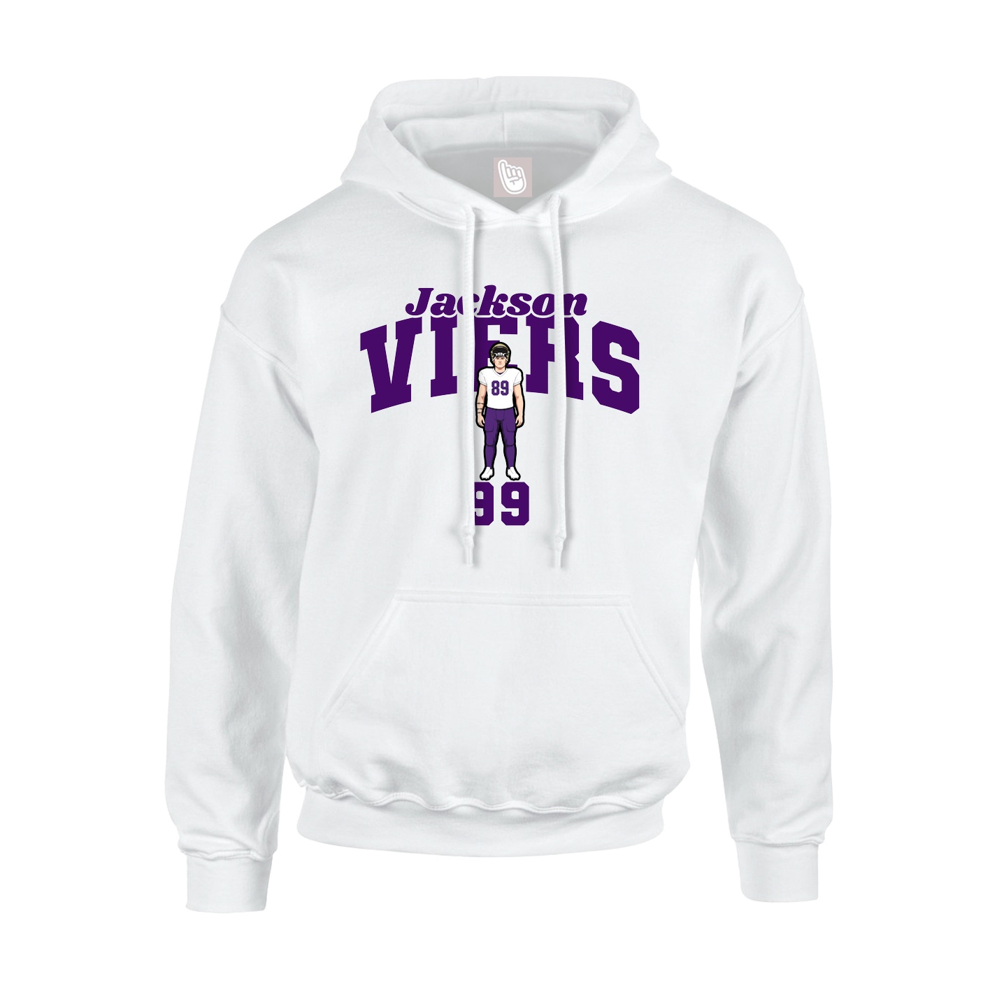 Hoodie — Signature Arch in White
