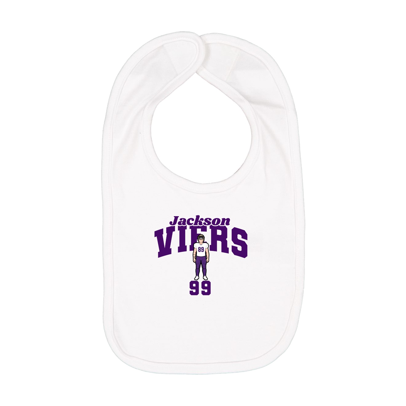 Infant Bib — Signature Arch in White