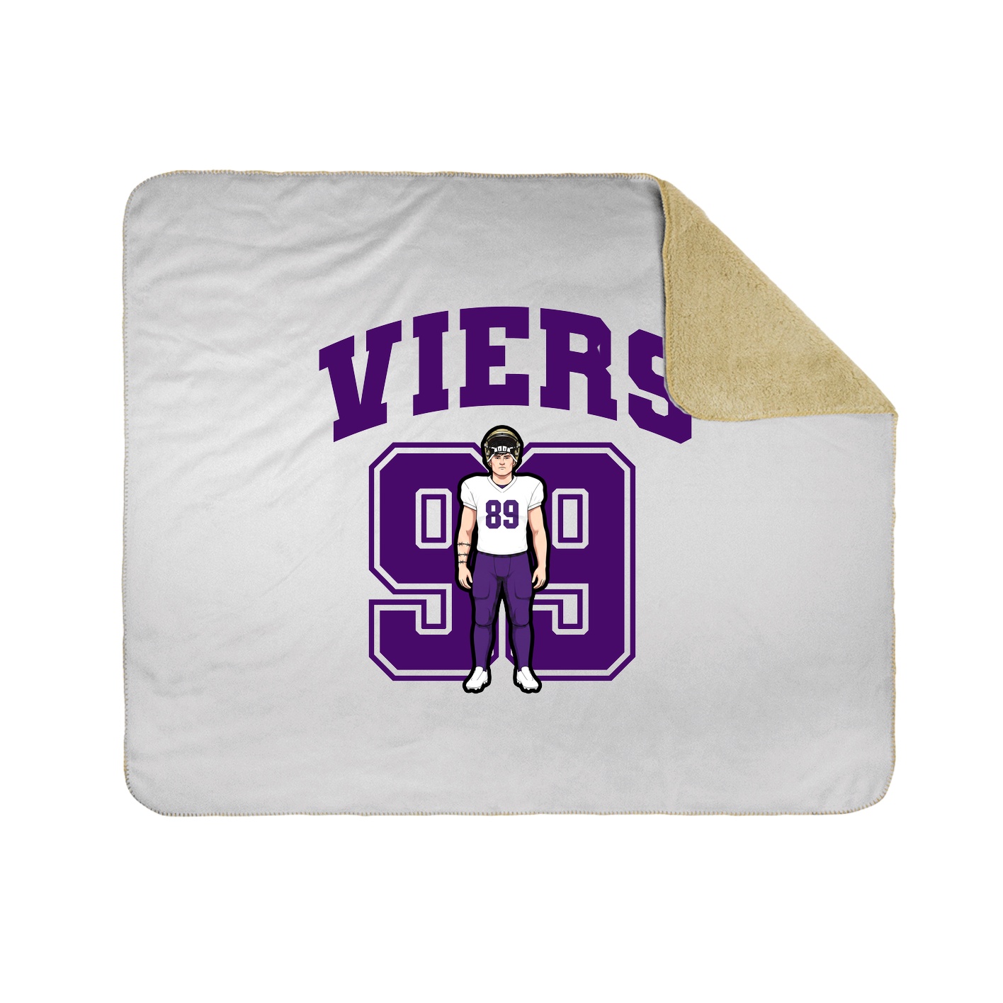 Throw Blanket — Number in White