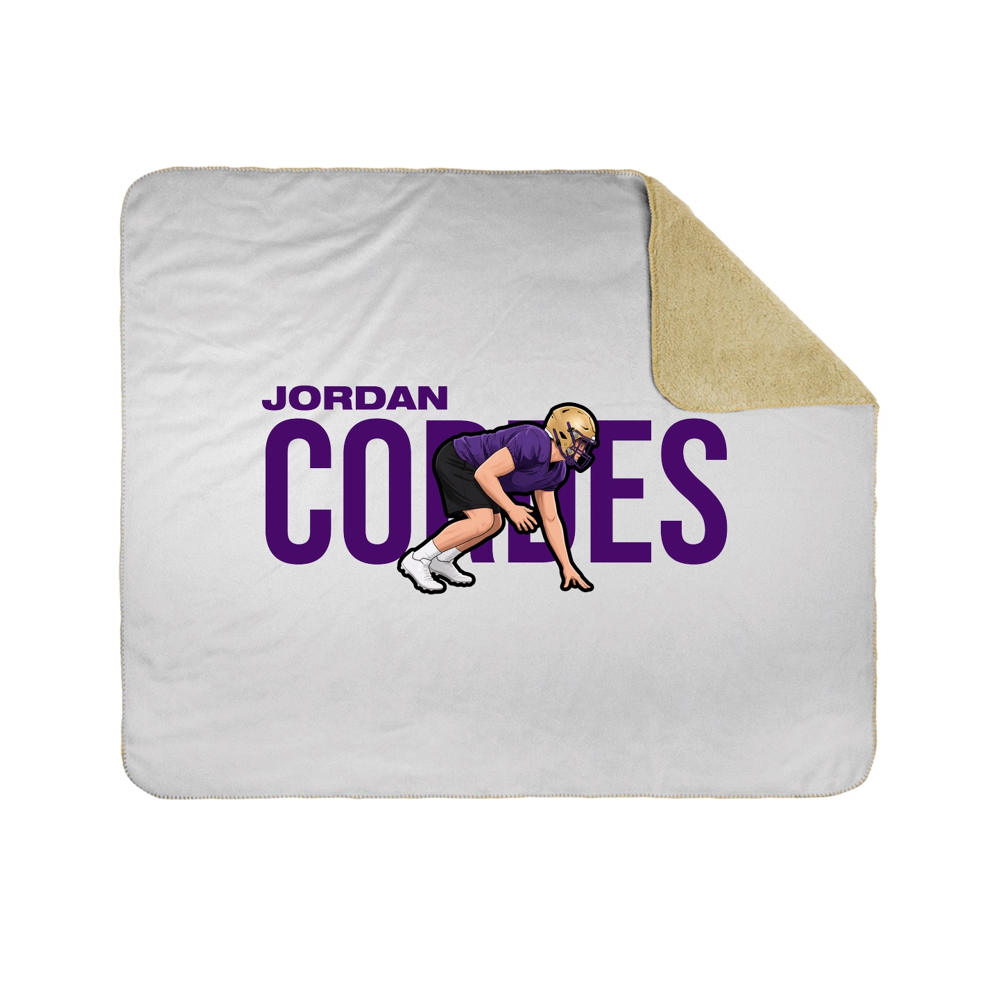 Throw Blanket — Player Name in White