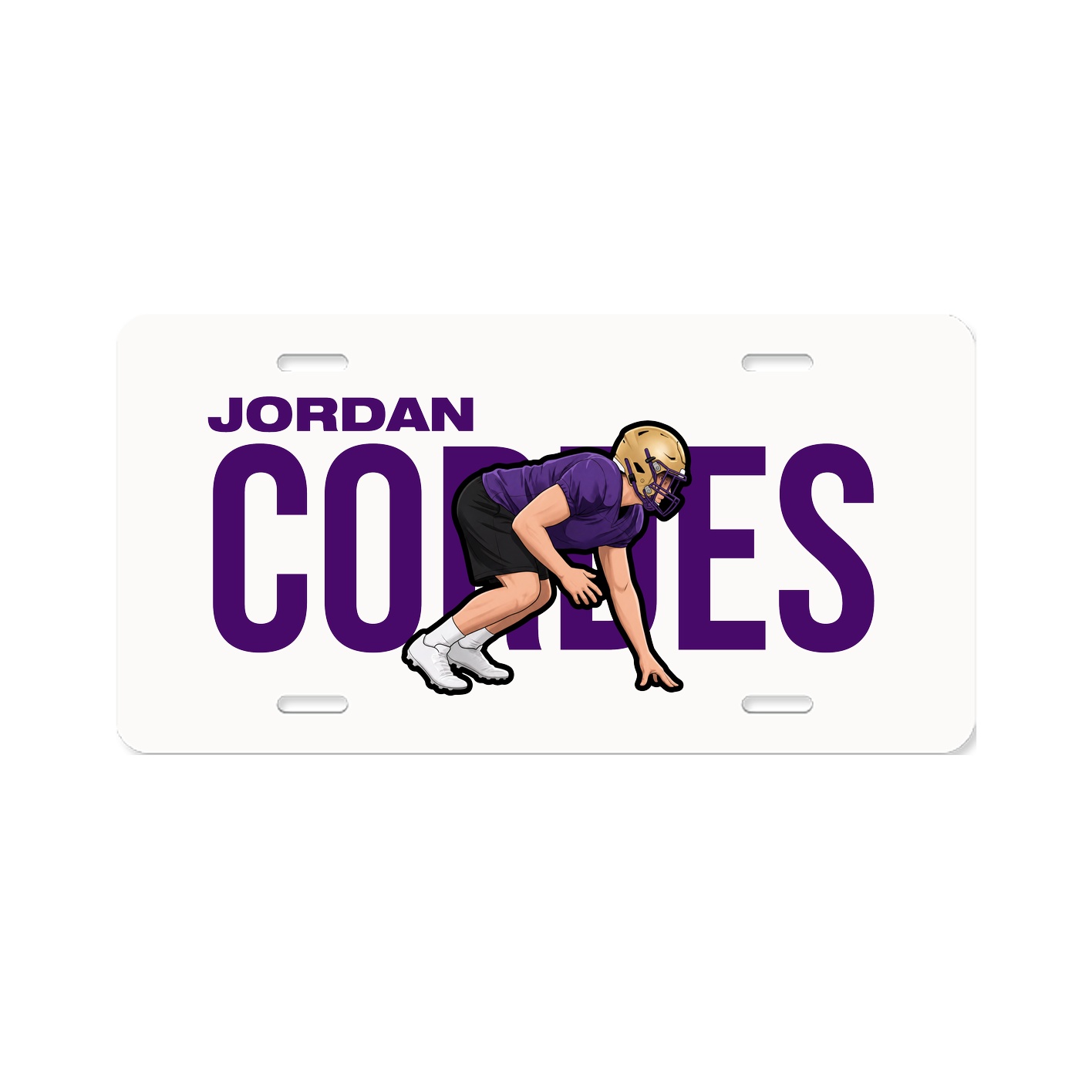 License Plate — Player Name in Classic